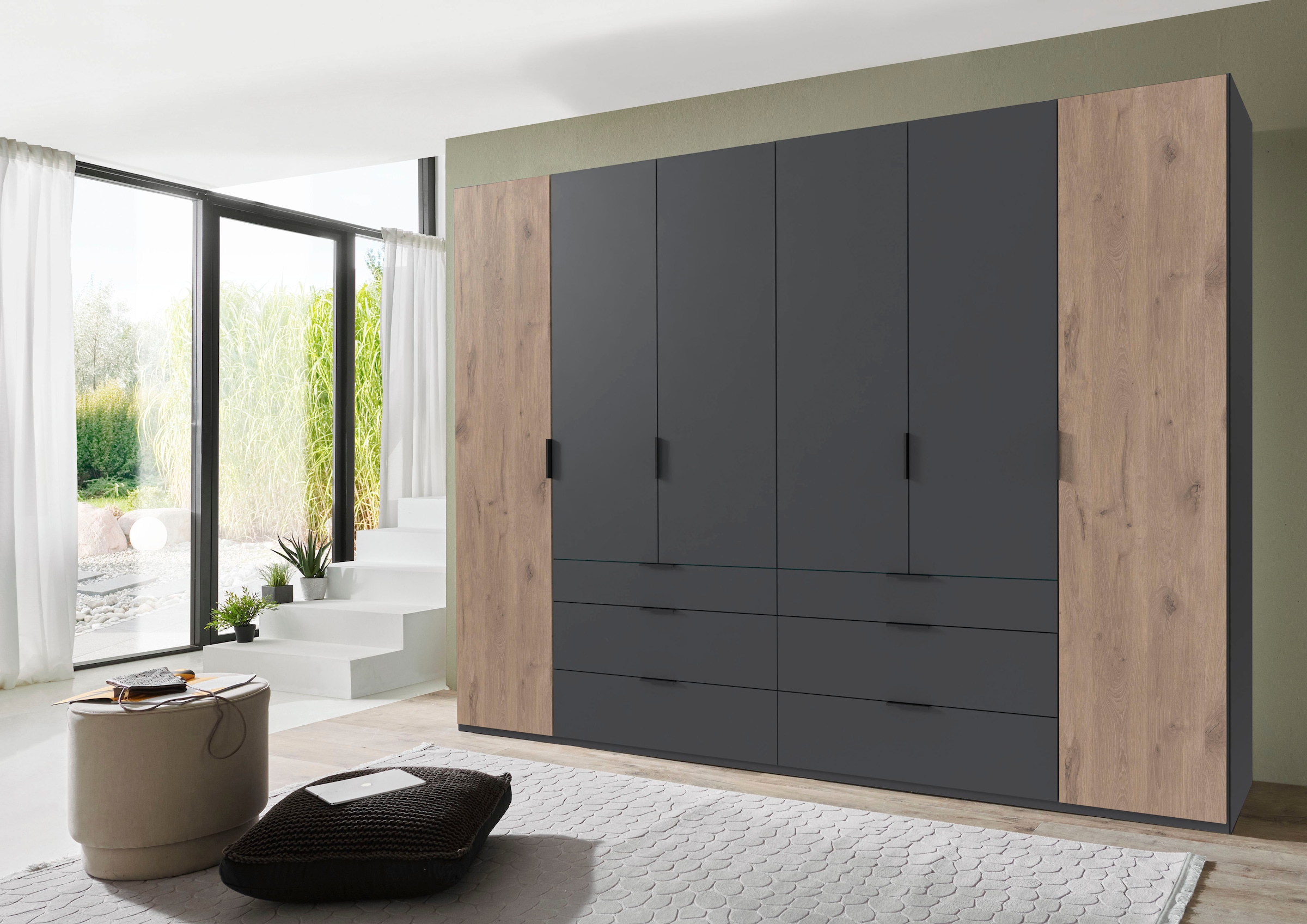 Wimex Drehtürenschrank »Burgos by fresh to go«, mit extra großen Schubladen