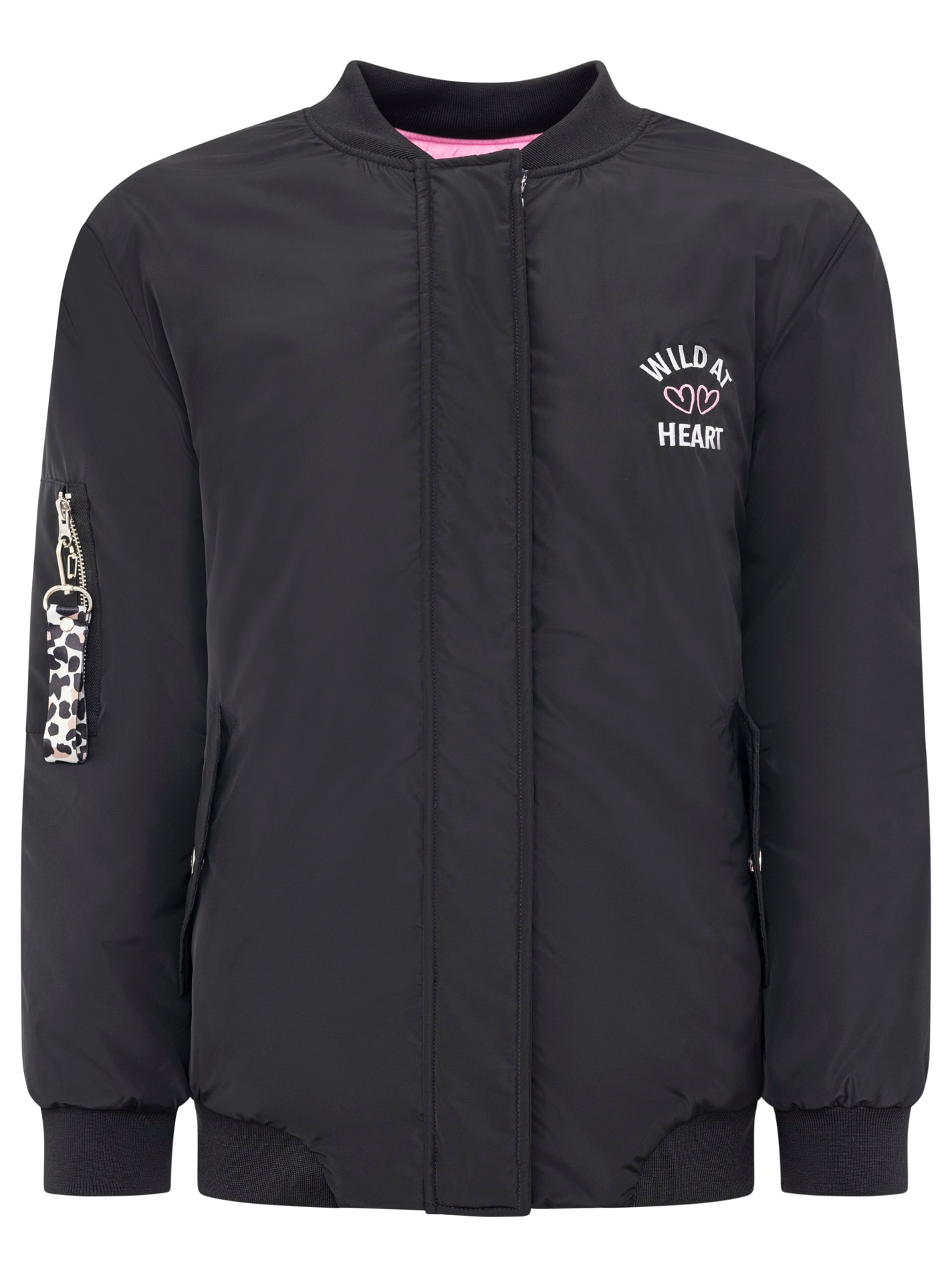 Zwillingsherz Bomberjacke »"Wild Heart"« 1 Stk. tlg. ohne Kapuze Stickerei, Reißverschluss,Taschen mit Druckknöpfen