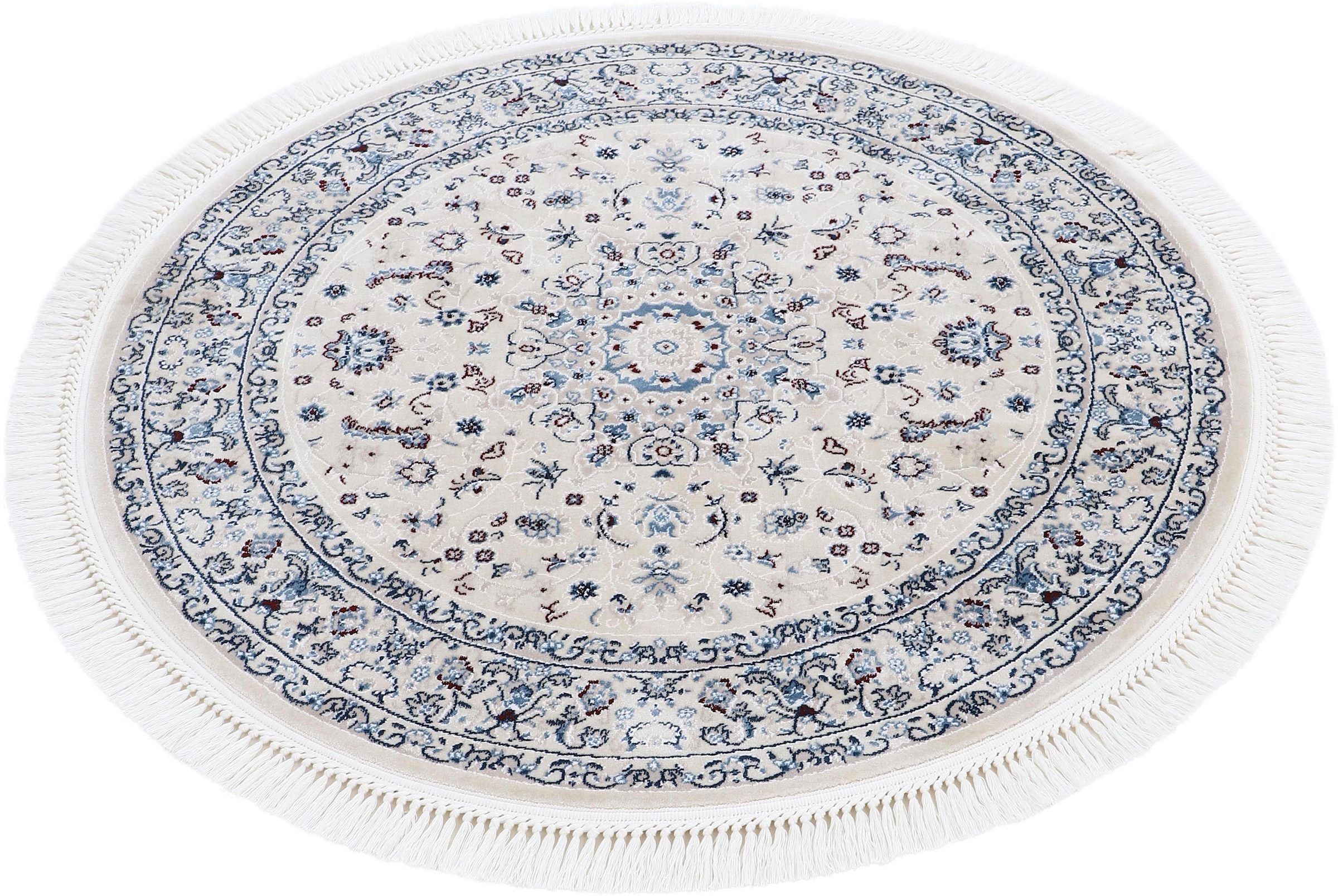 carpetfine Teppich »Nain Diane«, rund, 8 mm Höhe, Kurzflorteppich, Orient Look