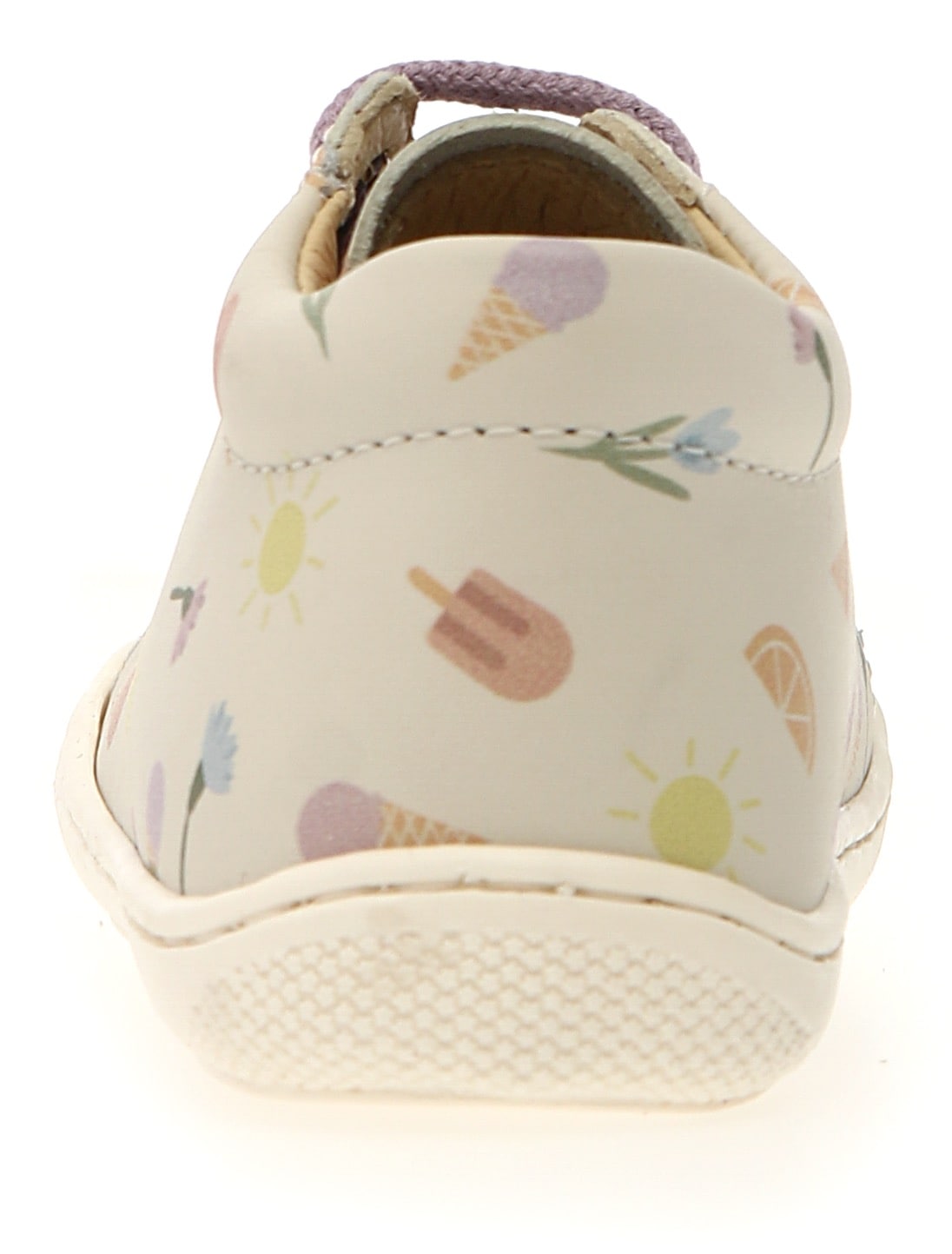 Naturino Lauflernschuh »COCOON PR. FRESHEN MILK«, Babyschuh, Schnürschuh, Barfußschuh mit buntem Print