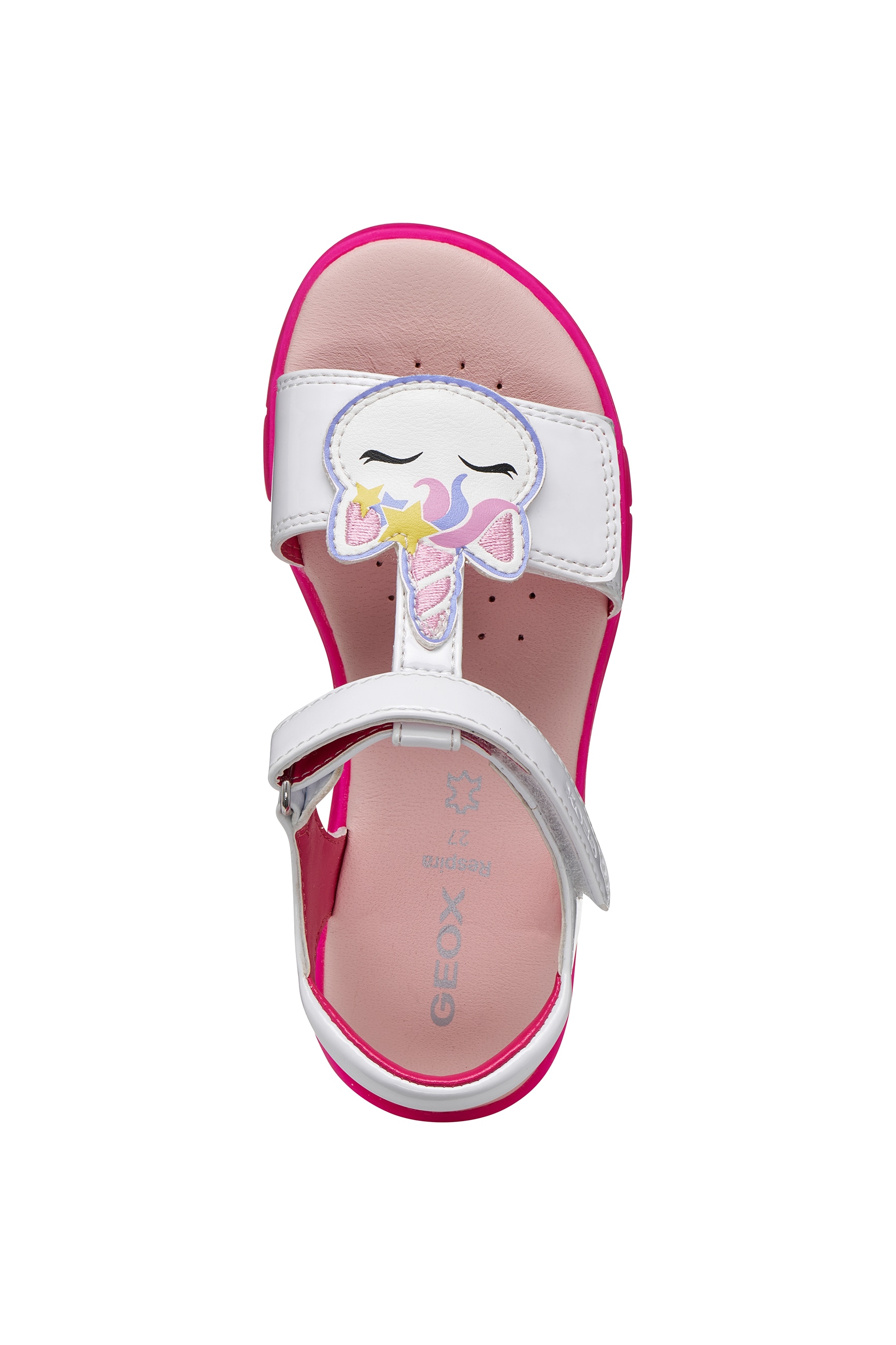 Geox Sandale »J SANDAL JOYFOOT GIR«  Sommerschuh, Klettschuh, Größenschablone zum Download
