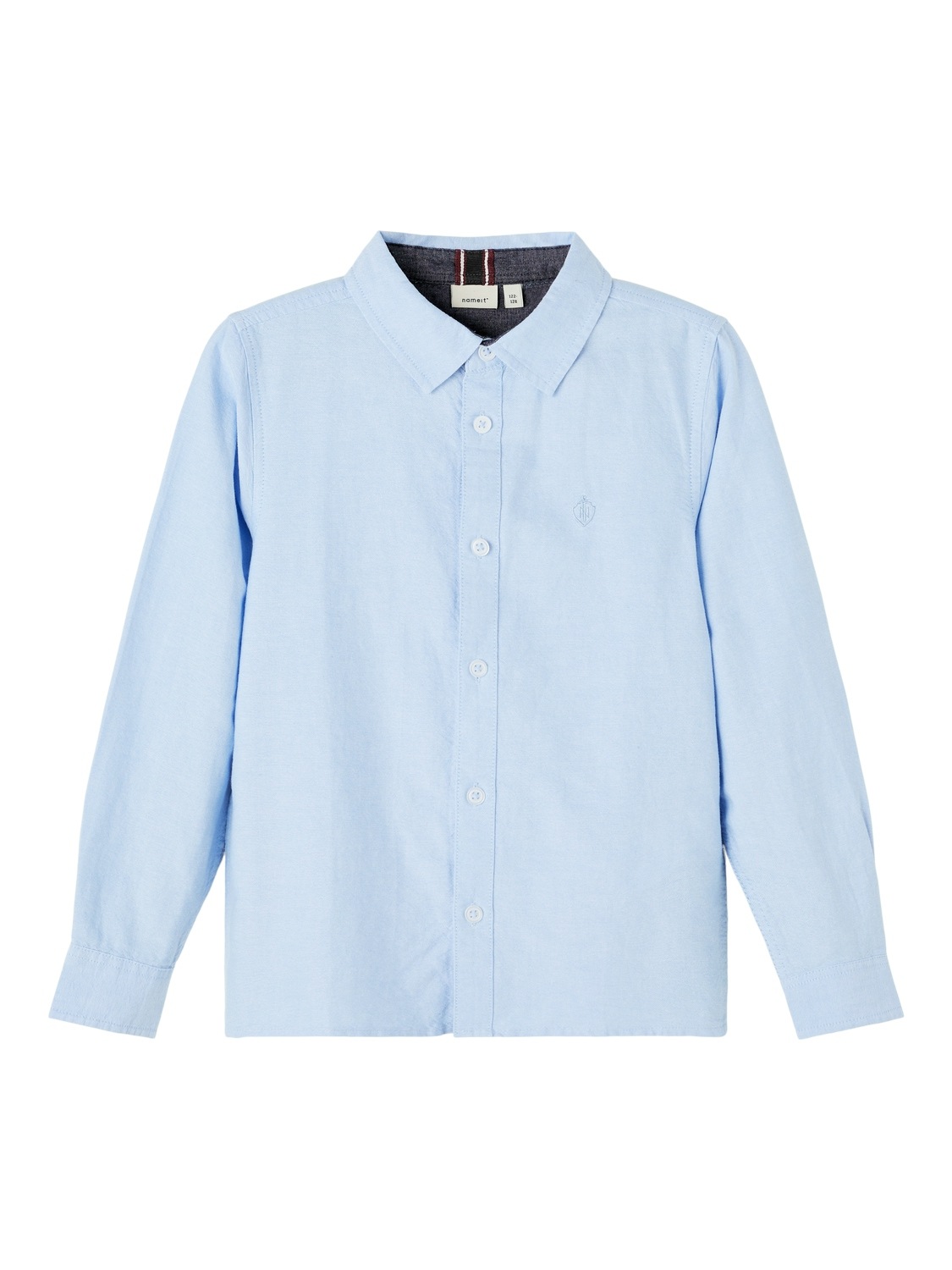 Name It Langarmhemd »NKMNEWSA für Jungen mit Knopfleiste und Baumwollkomfort«, unifarben, casual, regular fit, Baumwolle, Hemdkragen