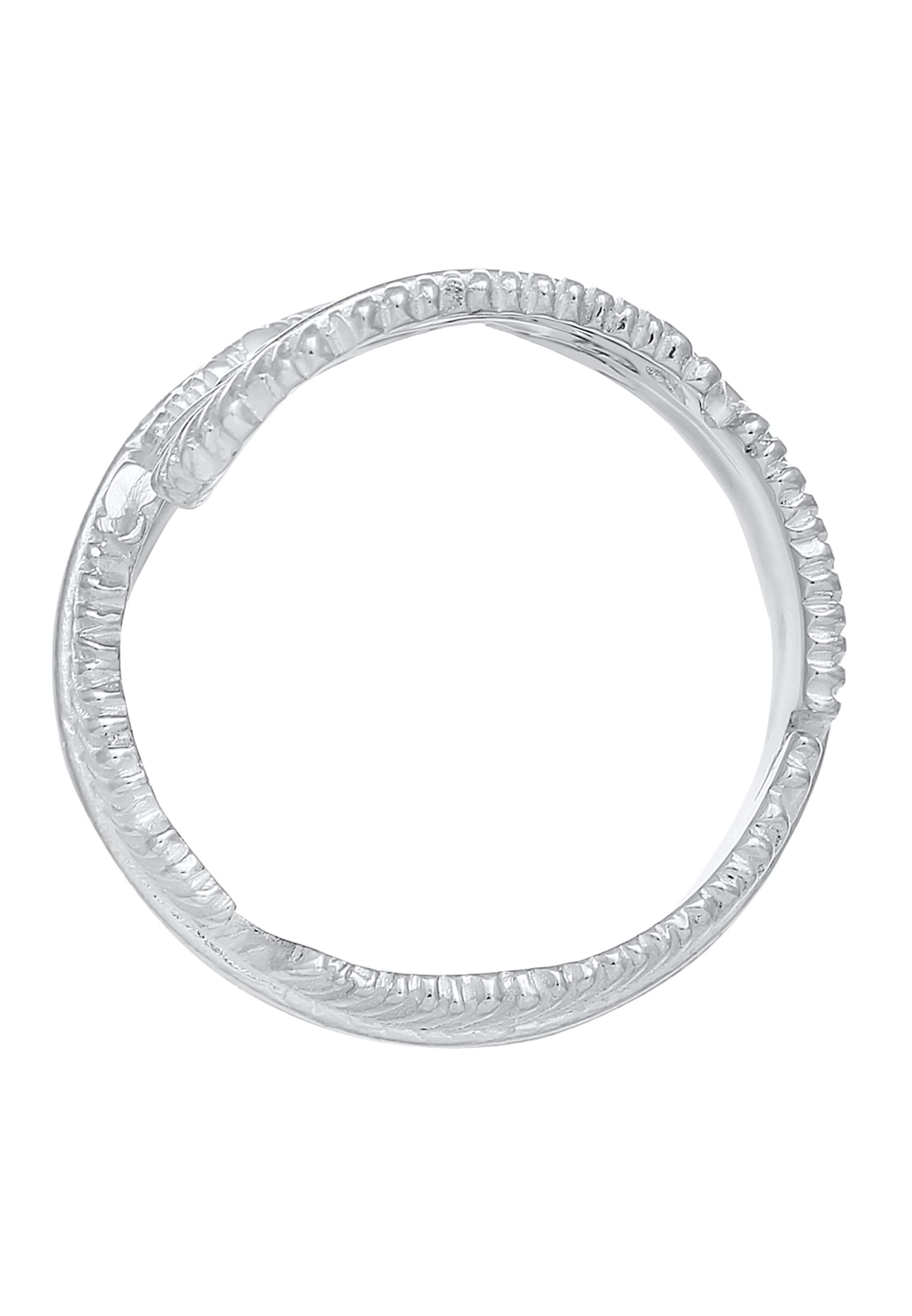 Elli Silberring »Ring Offen mit Feder Design 925 Silber«
