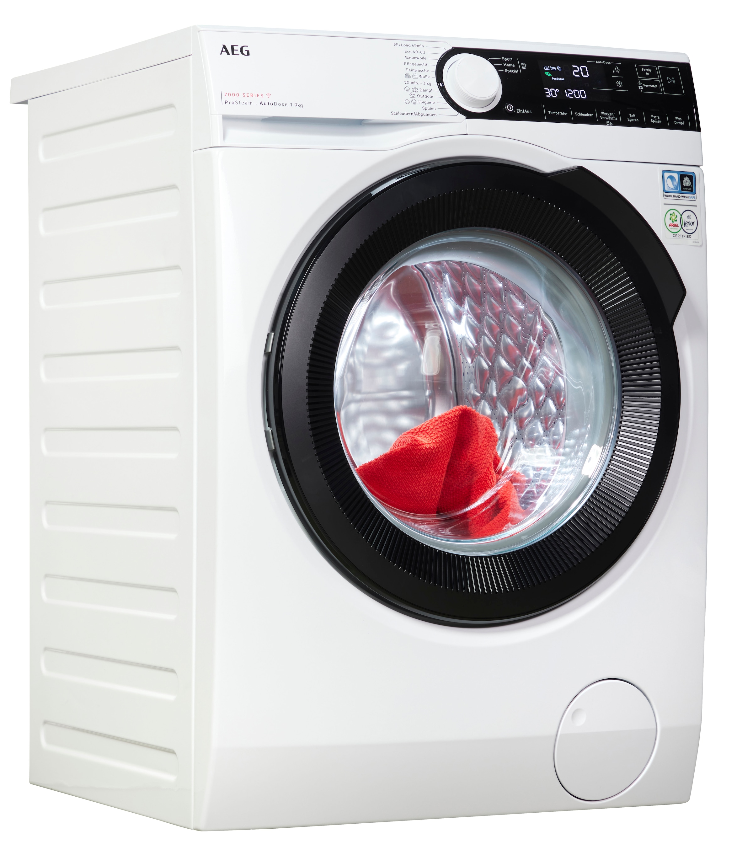 AEG Waschmaschine U/min, mit & 1400 weniger für ProSteam®, ProSteam Dampf-Programm kg, Garantie 9 Wifi XXL »LR7D70490«, 3 % - LR7D70490, 7000 Wasserverbrauch Jahren 96