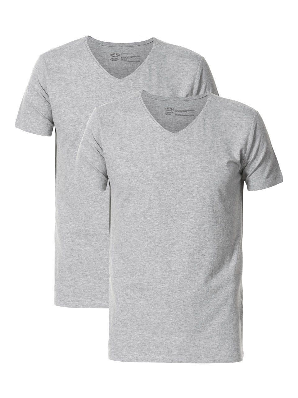 Petrol Industries T-Shirt Packung, 2er-Pack,  V-Ausschnitt