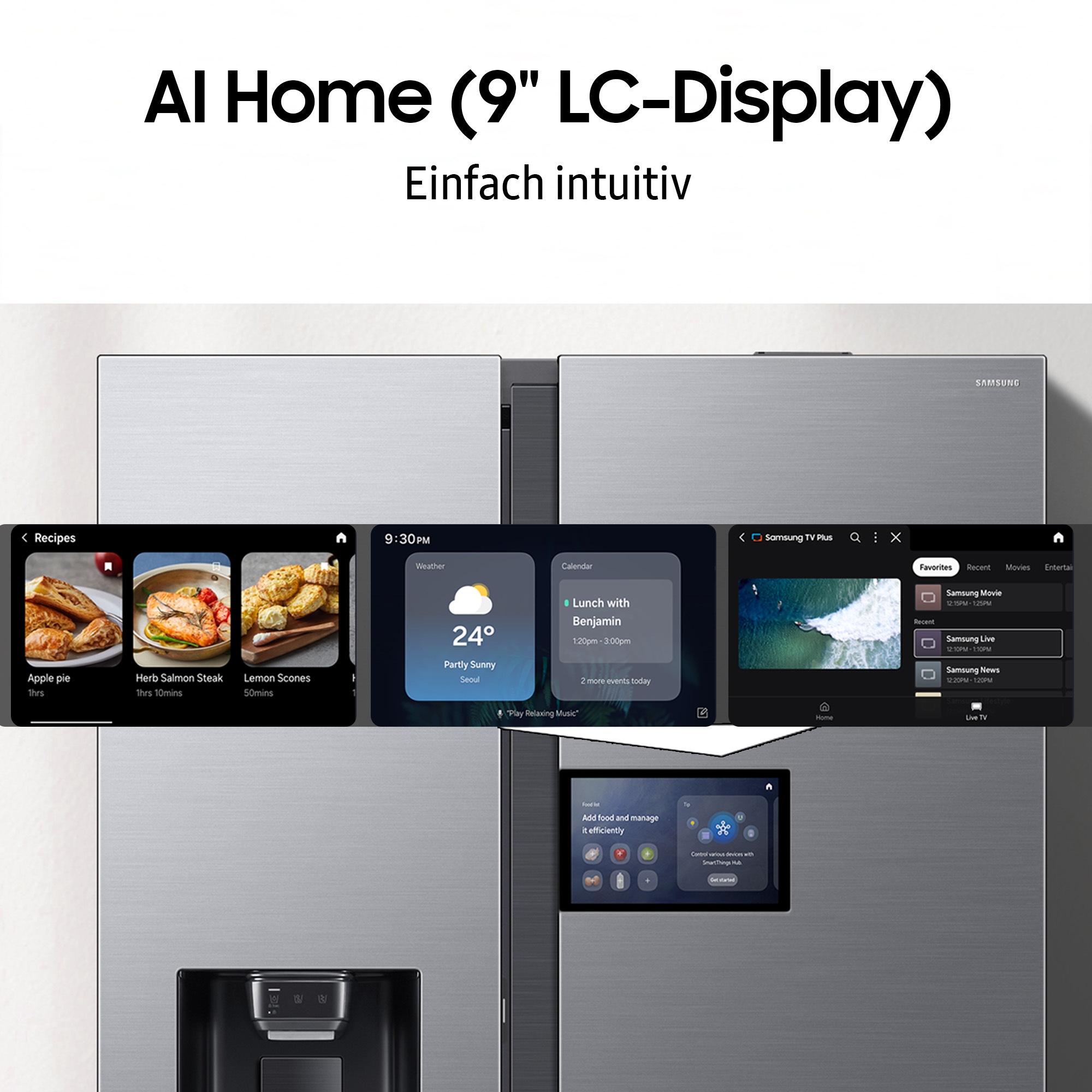 Samsung Side-by-Side RS94F »RS90F65EDT«, Separate Temperaturregelung für Kühl- und Gefrierbereich