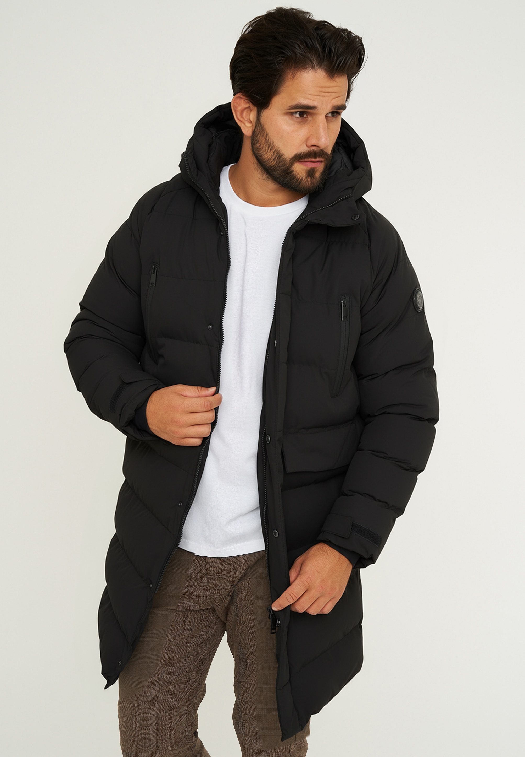 SOULSTAR Parka »Winterjacke als Langer Steppmantel - Winterparka«