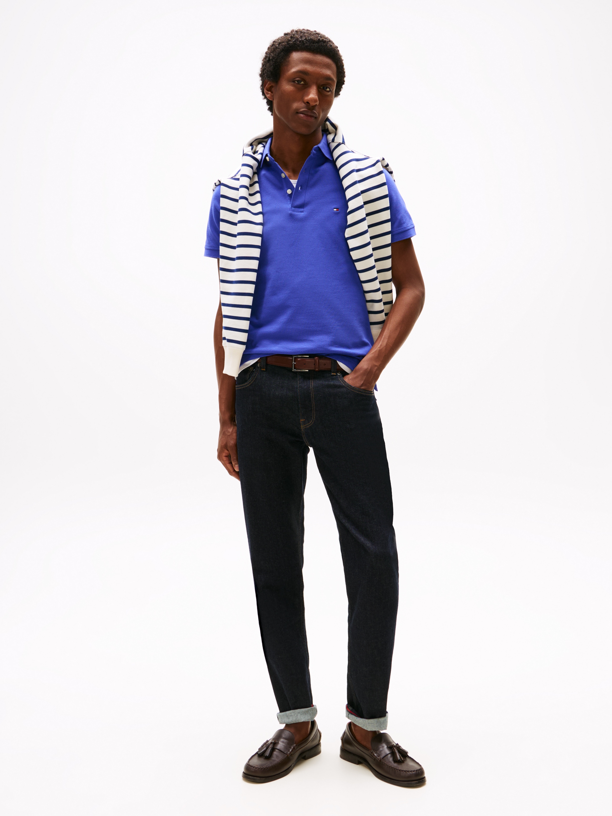 Tommy Hilfiger Poloshirt »1985 SLIM POLO«, Markenstickerei, aus Baumwoll-Piqué