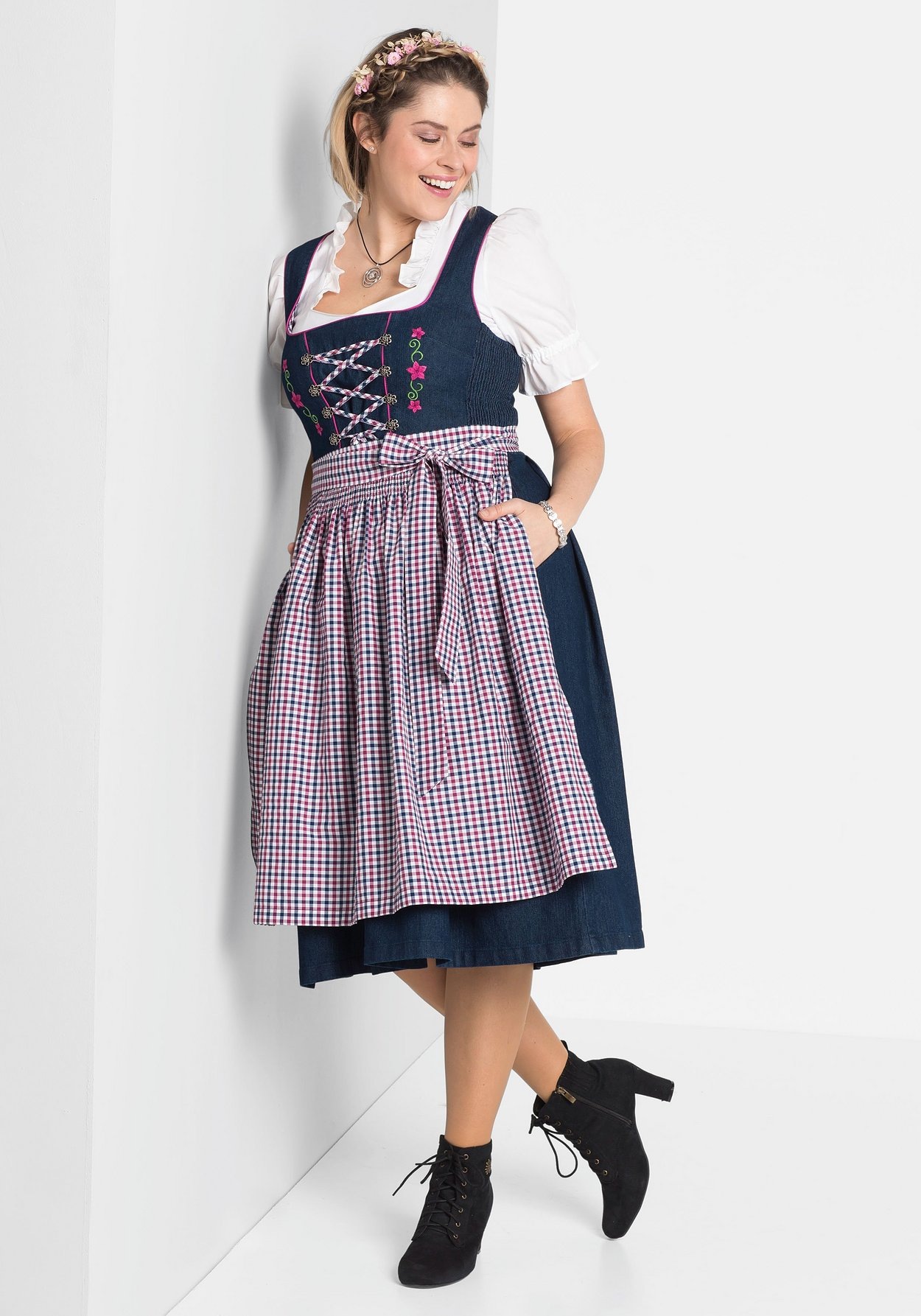 Sheego Dirndl »Dirndl mit Schürze 2tlg«, mit Schürze 2tlg