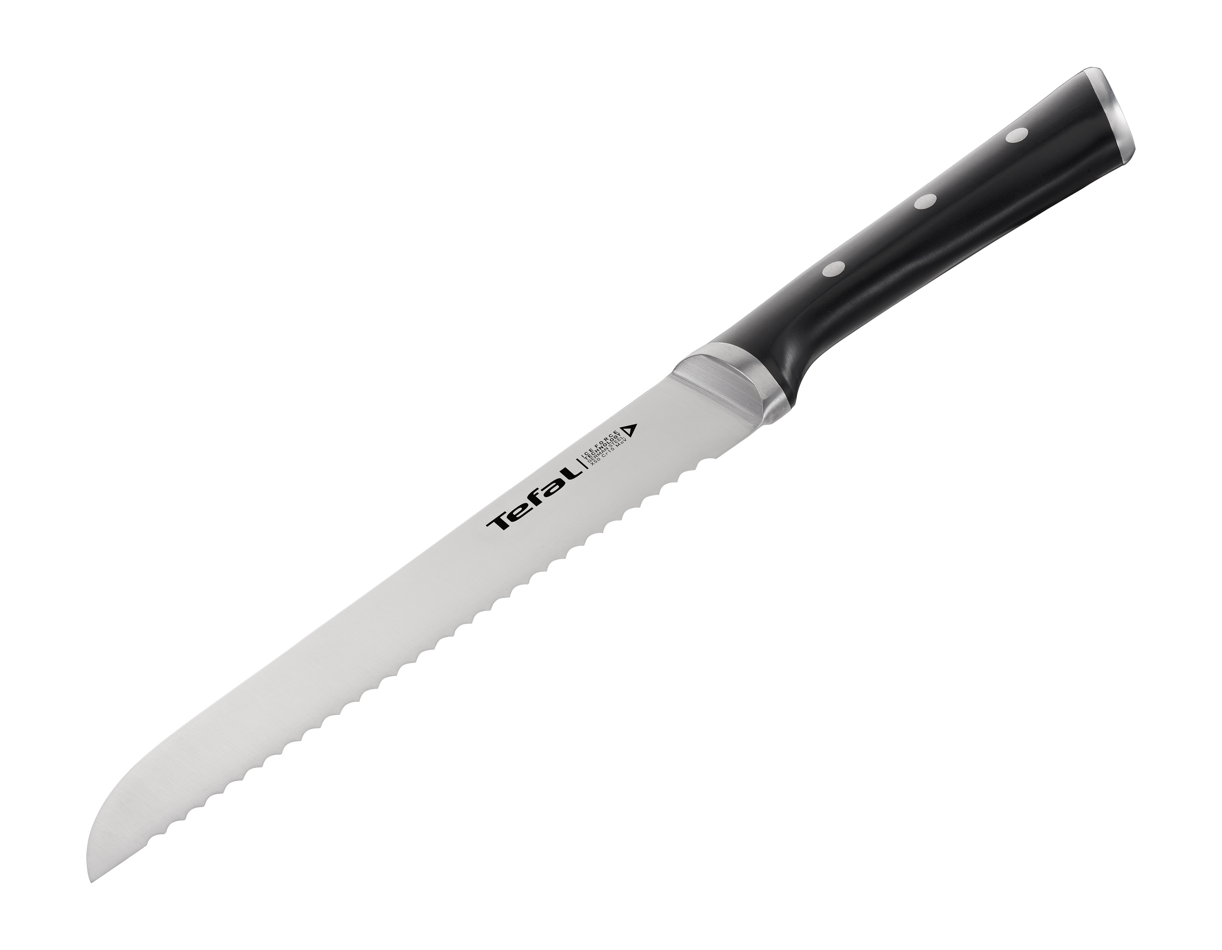 Tefal Brotmesser "Ice Force 20 cm" Eishärtung, Edelstahl Made in Germany, optimale Schärfe