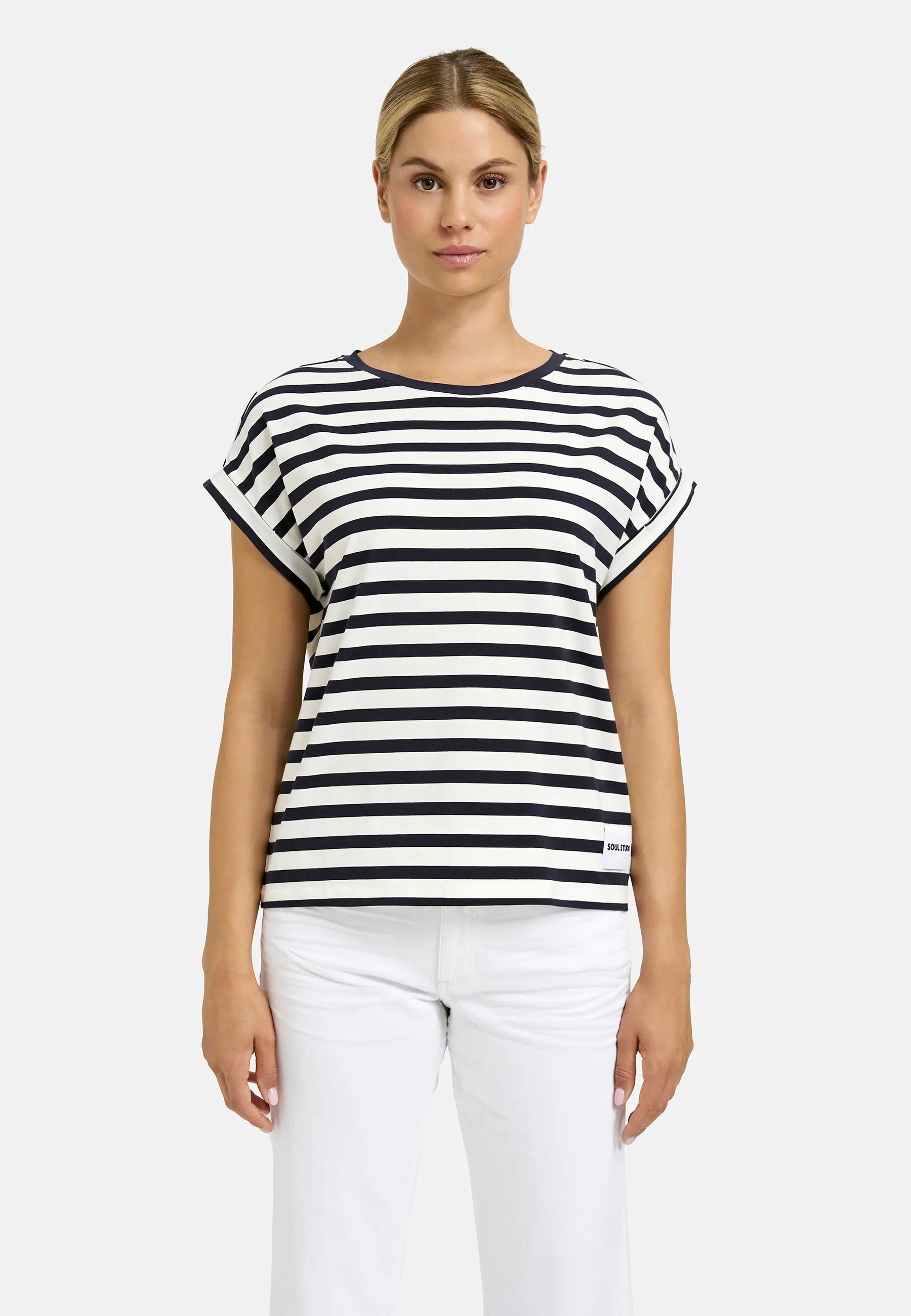 Smith & Soul T-Shirt im gestreiften Design, Rundhalsform