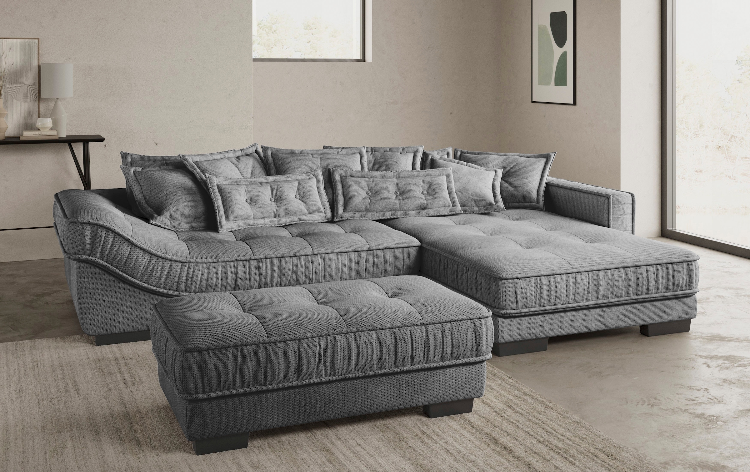 Mr. Couch Ecksofa »Diwan II DuraFlex L-Form«, DuraFlex-Kaltschaumpolsterung, bis 140 kg, 4 Bezugsqualitäten