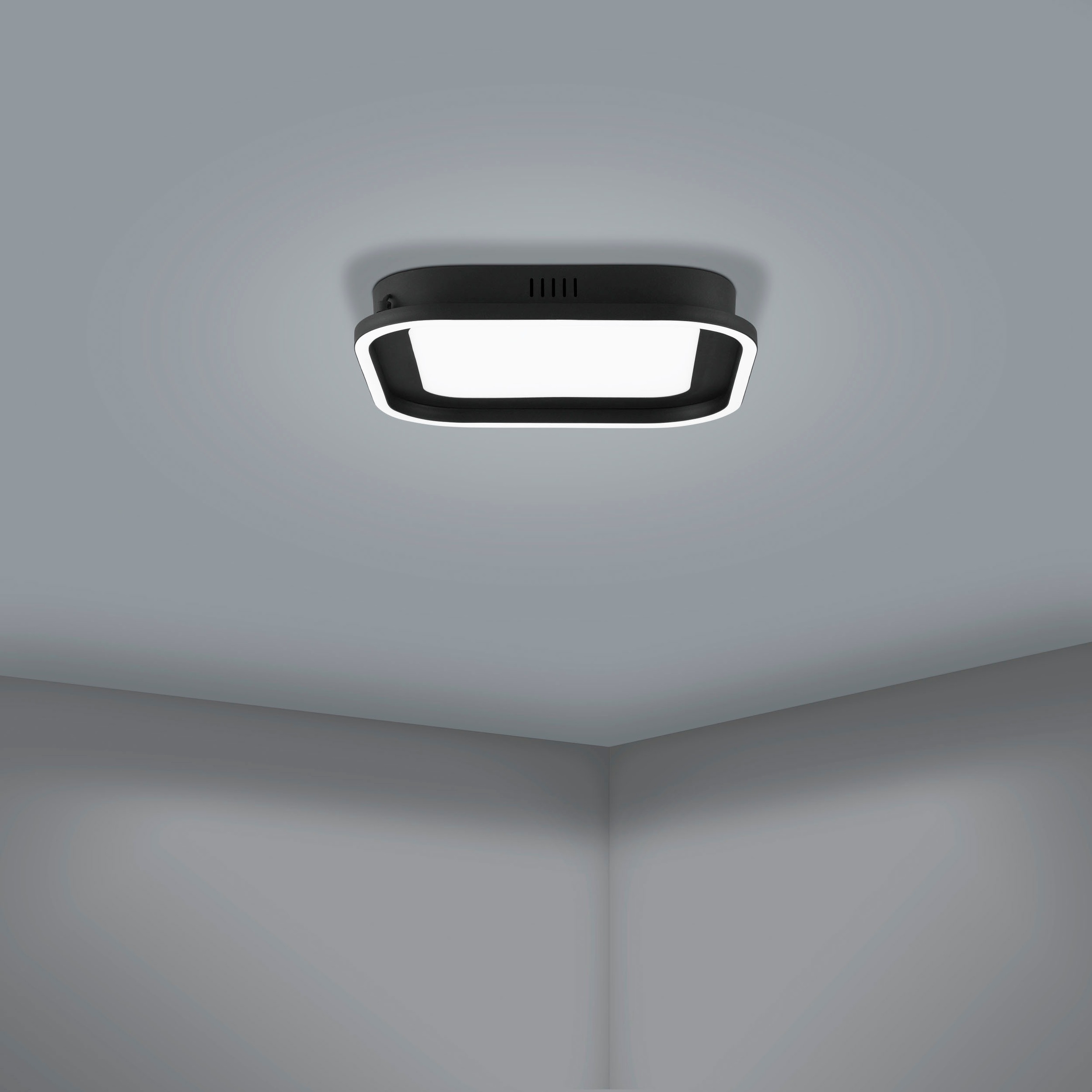 EGLO Deckenleuchte »CALAGRANO« LED-Modul 1 Stk. warmweiß - kaltweiß Deckenleuchte in schwarz aus Stahl - CCT Farbtemperaturwechsel