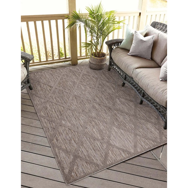 Carpet City Teppich »In-& Outdoorteppich Santorini 457, 3D-Effekt,  Raute-Look«, rechteckig, Wetterfest & UV-beständig für Terrasse, Balkon,  Küche, Flur online kaufen