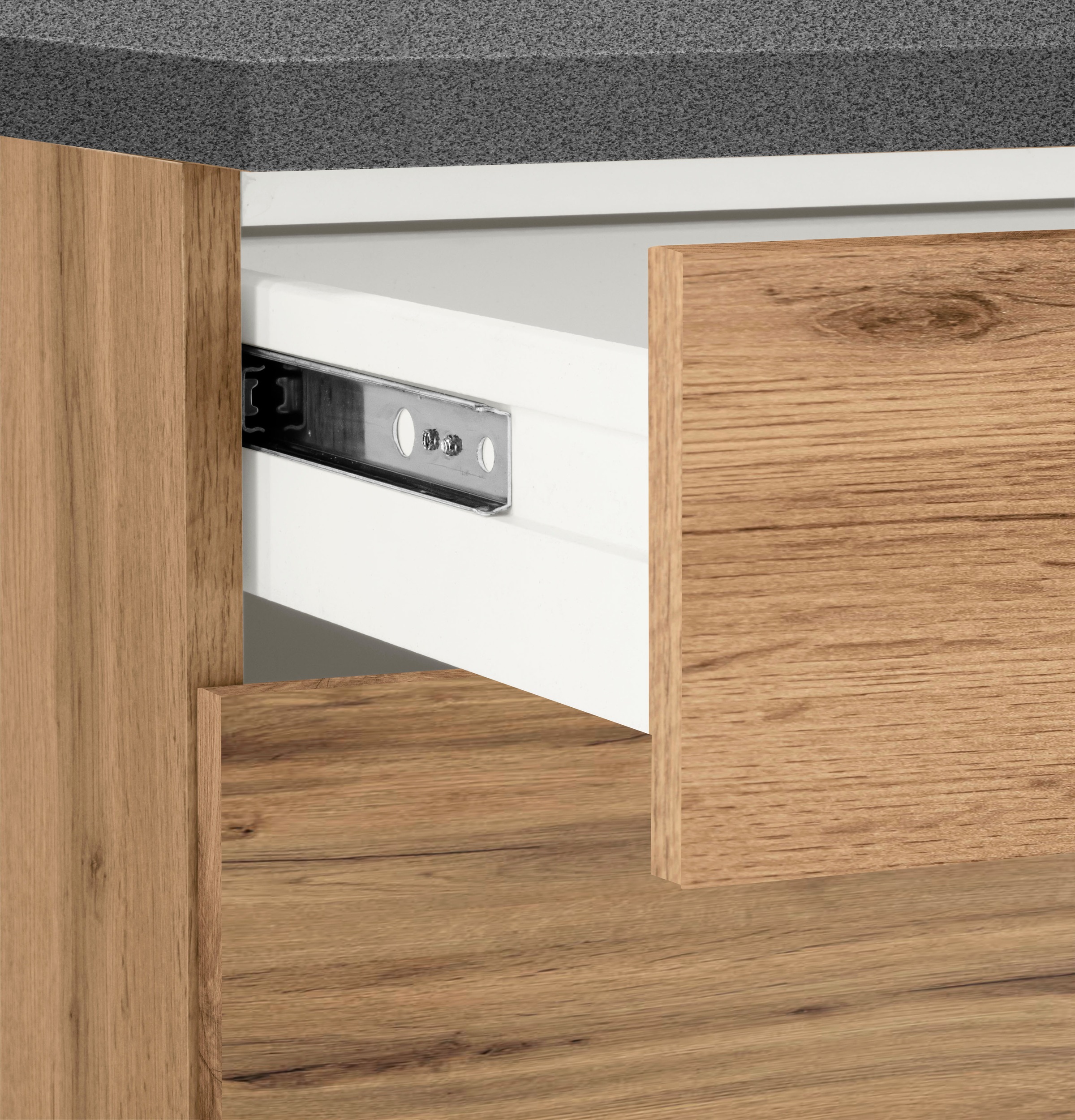 KOCHSTATION Winkelküche »KS-Colmar« mit E-Geräten, Stellbreite 210/300 cm