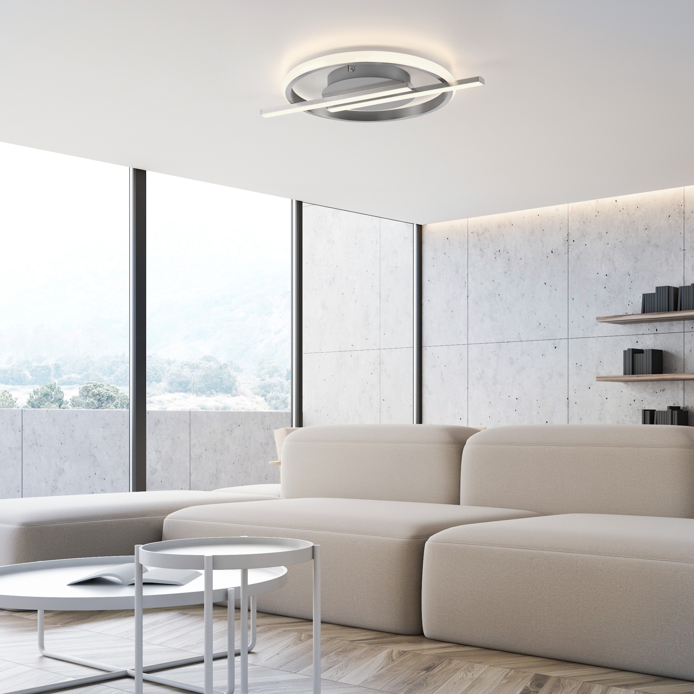 JUST LIGHT Deckenleuchte »KORSA«, 1 flammig, Leuchtmittel LED-Board | LED fest integriert, LED, dimmbar, Simply Dim, Memory, nach Trennung vom Netz