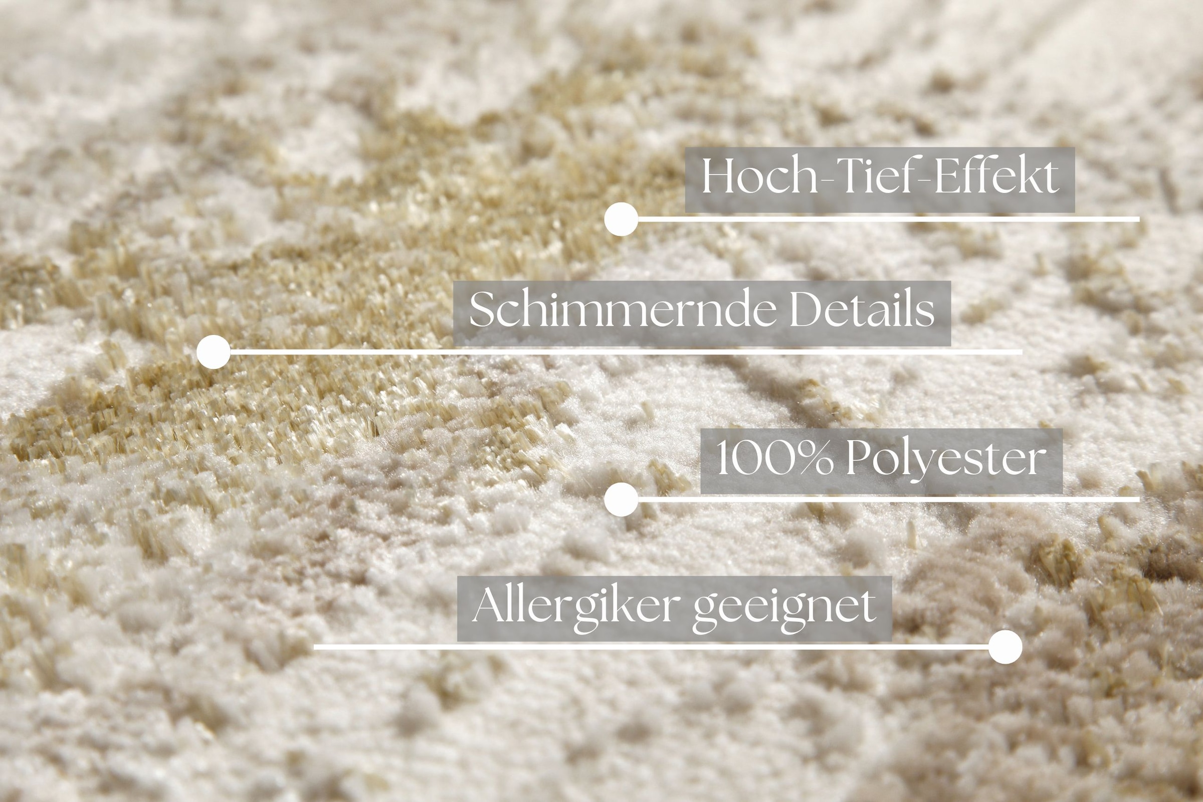 OTTO home Teppich »Aeliana«, rechteckig, 12 mm Höhe, weicher Kurzflor, Hoch Tief, Skandi, Vintage, Wohnzimmer, Schlafzimmer