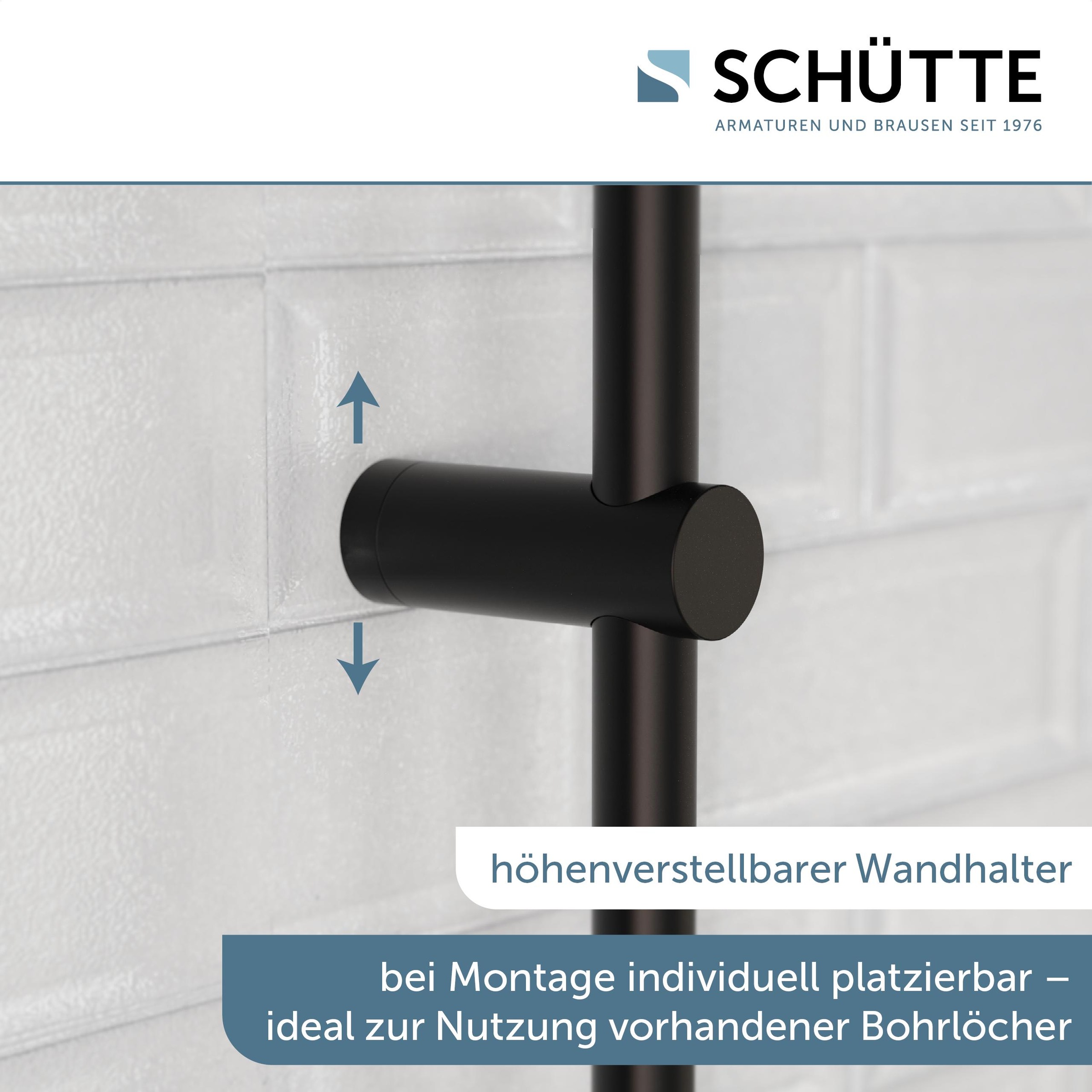 Schütte Duschbrause »ADRIA«, (Set), mit Thermostatarmatur, 3-fach verstellbar, Antikalk-Noppen