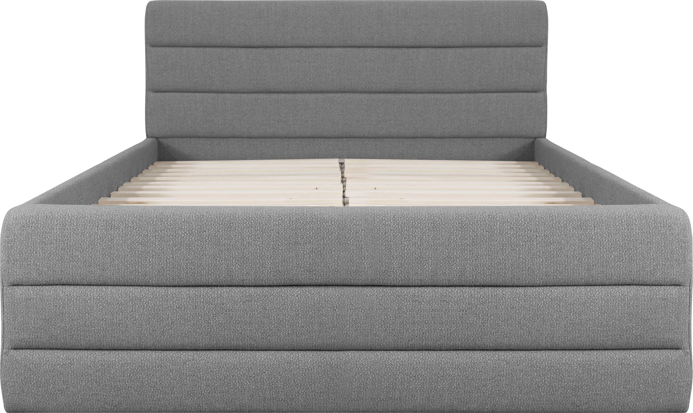 OTTO products Polsterbett »Merrit«, Quernaht im Kopf- und Fußteil, in 5 Breiten, auch in 220 cm Länge