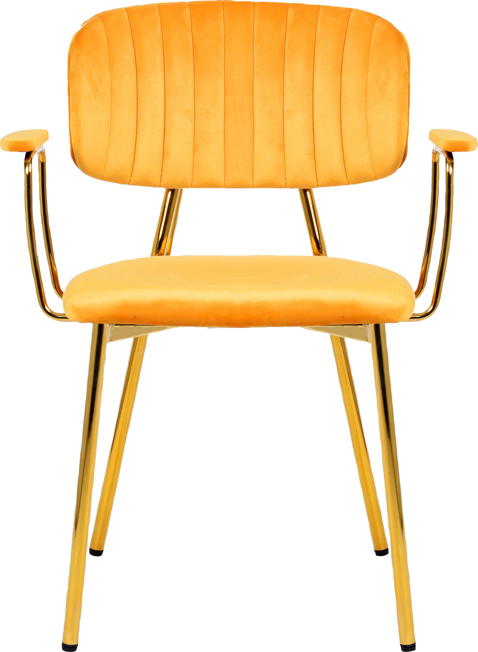 Kayoom 4-Fußstuhl »Stuhl Kian 225 2er-Set, Gestell aus Edelstahl, Rückenpolster«, (Set), 2 St., Stoffbezug, samtweicher Bezug Rückenpolster ist ein Hingucker