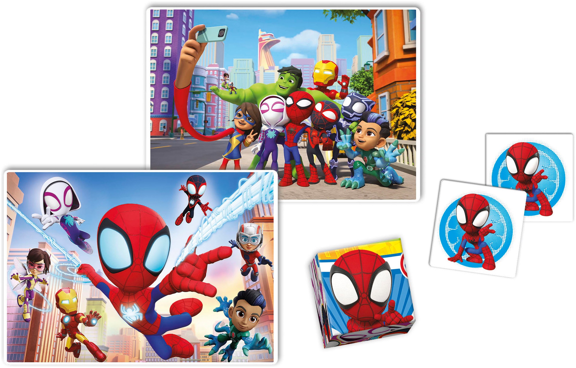 Clementoni® Puzzle »Edukit, 4n1, Spidey und seine Freunde«, Made in Europe