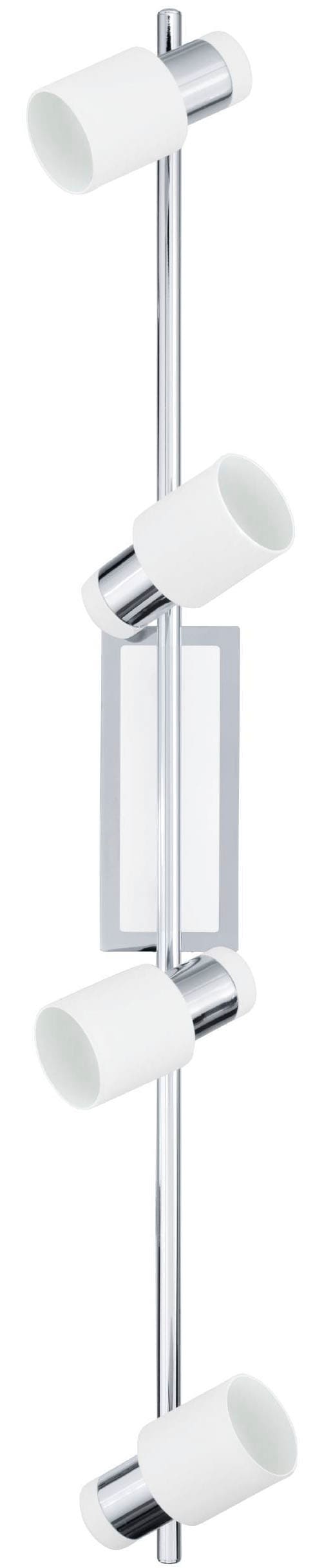 EGLO Deckenleuchte »Davida Deckenlampe, Deckenspot aus Metall, Wohnzimmerlampe, GU10« GU10 1 Stk. Spot - L78 x B7 cm - chrom, weiß - 4X4,6W inkl.