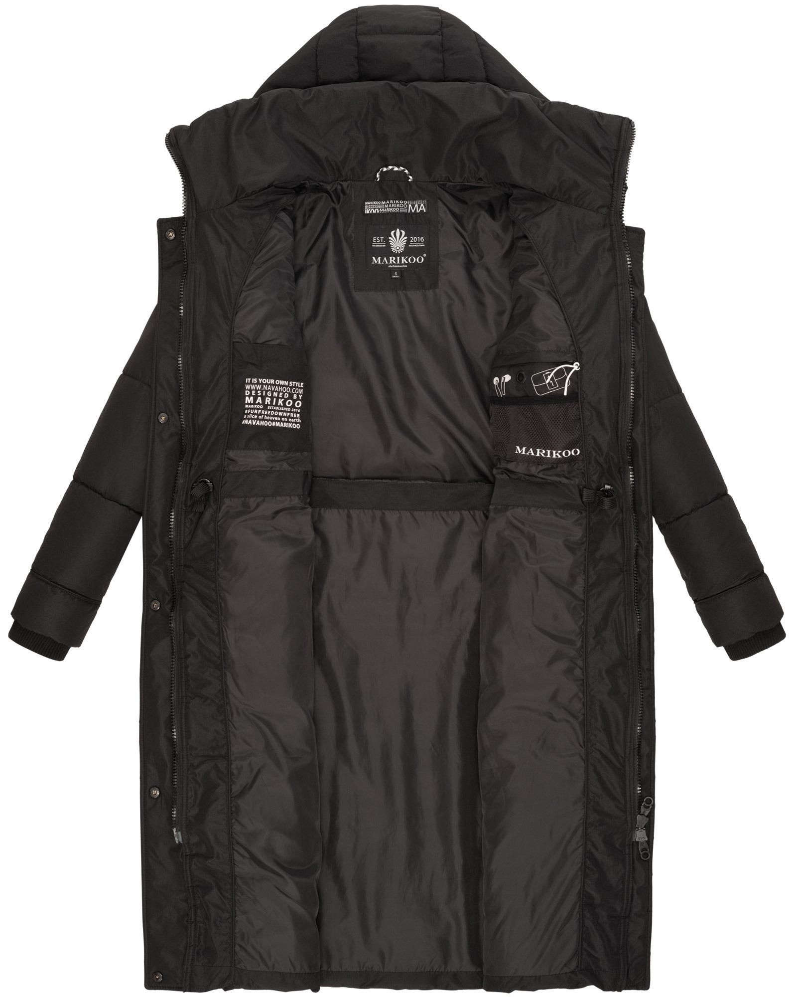 Marikoo Winterjacke »Marikoo Ayumii Damen lange Winter Steppjacke B948«