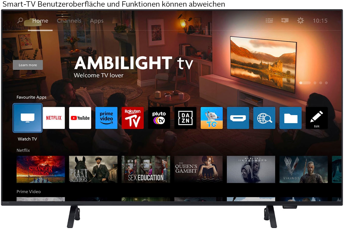 Philips LED-Fernseher »43PUS8349/12«, 4K Ultra HD, Smart-TV, WLAN, Dolby Atmos Sound, Ambilight (3-seitig)