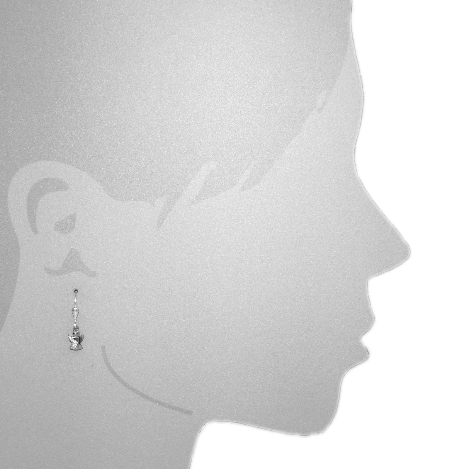 OSTSEE-SCHMUCK Paar Ohrhänger »- kleiner Engel - Silber 925/000 - Zirkonia«