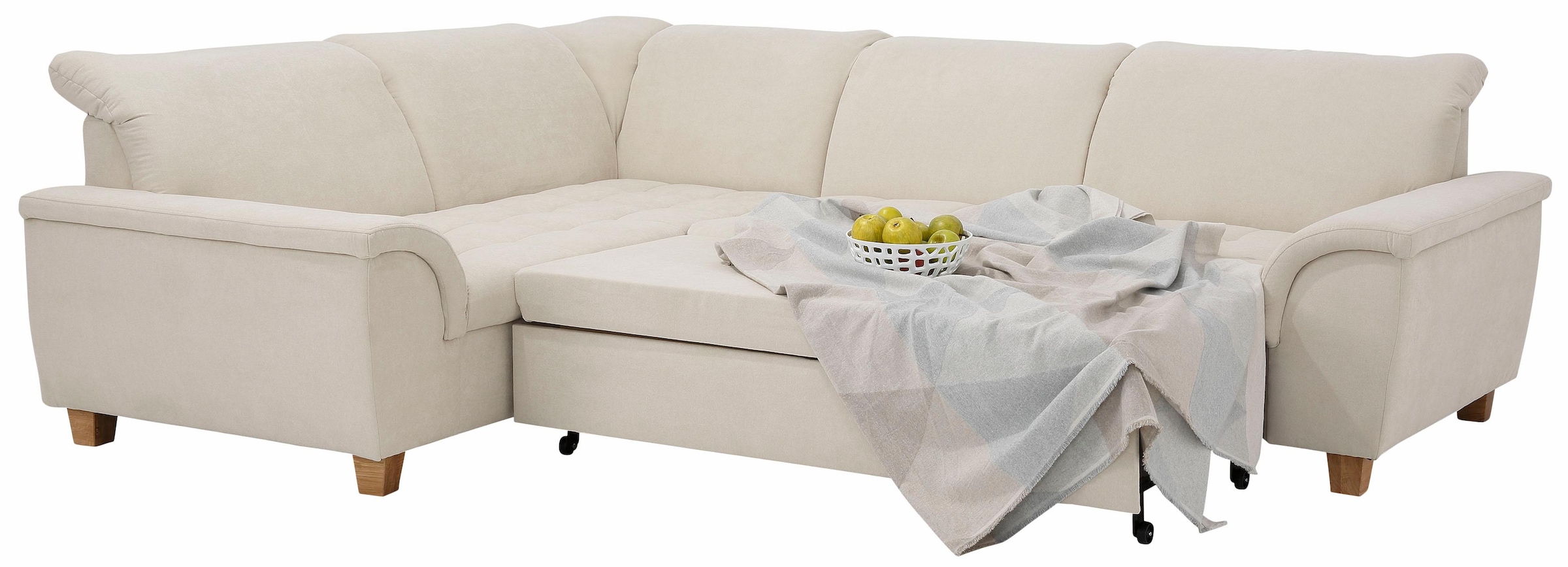Home affaire Ecksofa »Lyla L-Form«, wahlweise mit Rückenfunktion und Bettfunktion