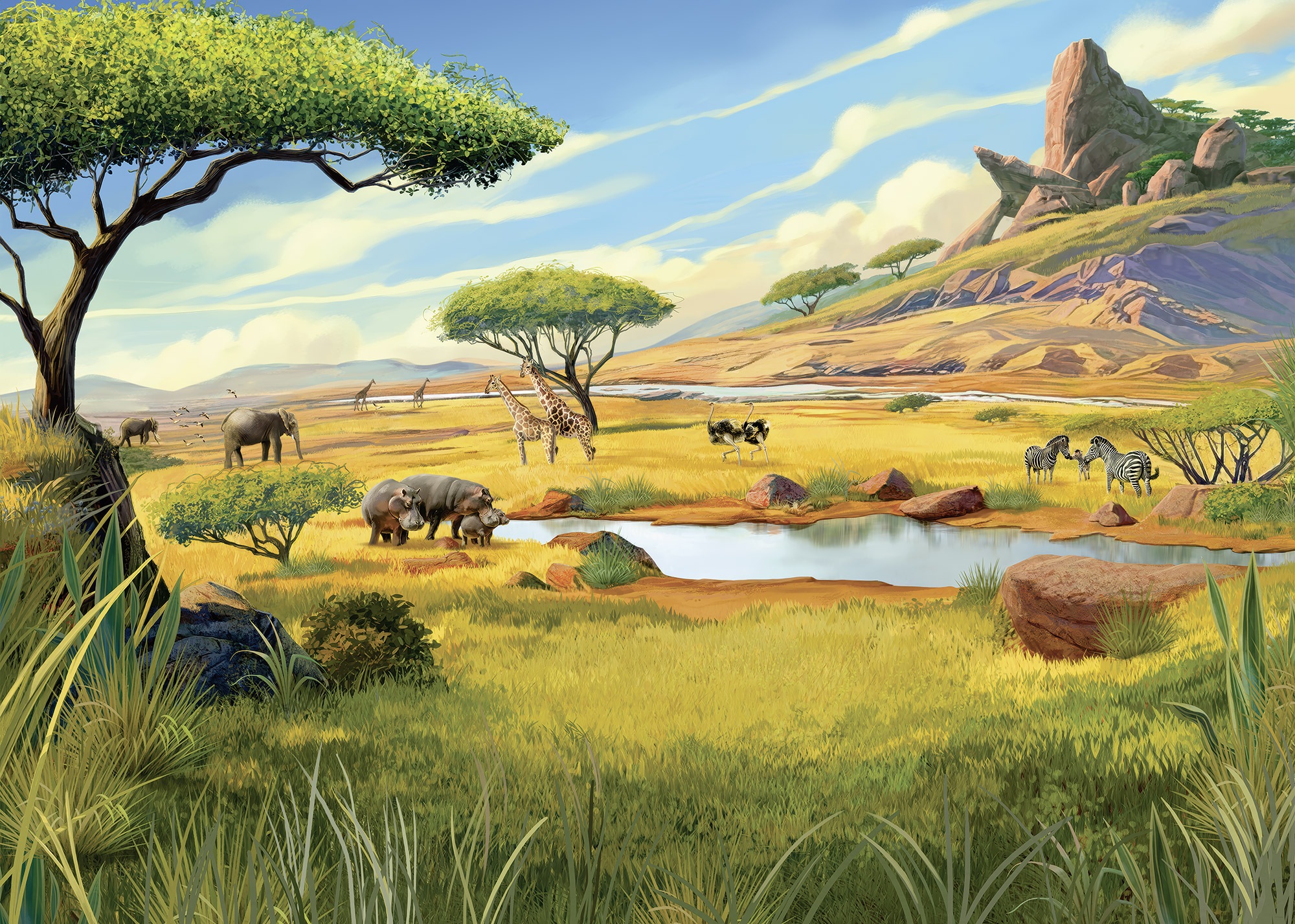 Komar Kindertapete »Disney The Lion King Savanna«, bedruckt