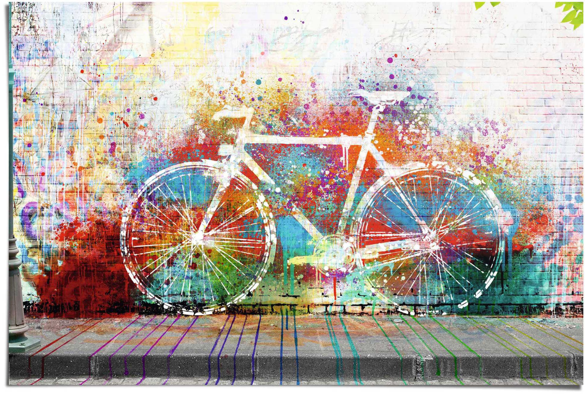 Reinders! Poster »Graffiti (1 kaufen Raten St.) Fahrrad«, auf