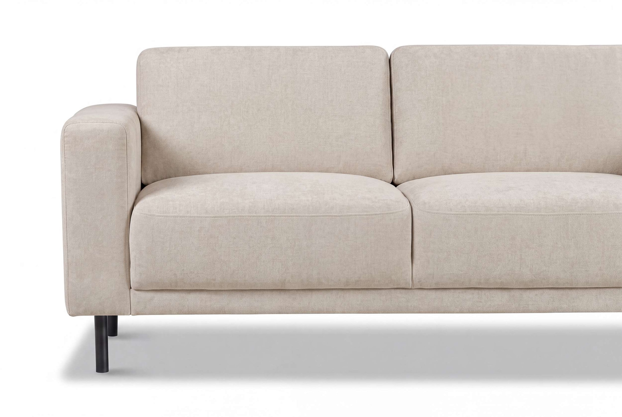 OTTO home 2,5-Sitzer »Sveeva, Kompaktsofa, B.183 cm, schwarze Metallfüße« langlebiger Strukturstoff, mit Wellenunterfederung, viele Farben