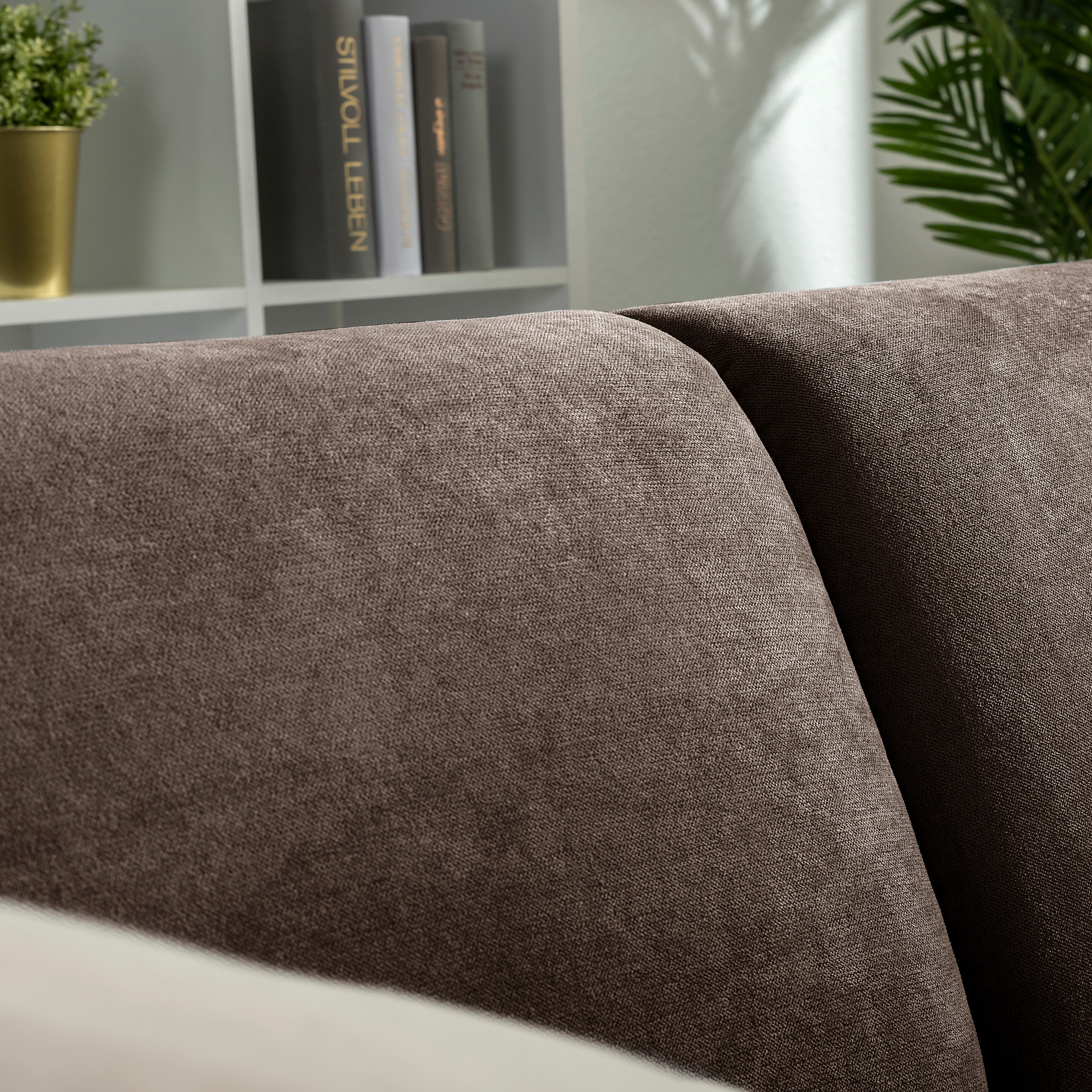 Max Winzer® Ecksofa »Blackpool modern, mittlere Sitzhärte mit hochwertiger Schaumpolsterung«, Lounge-Charakter durch niedrigen, leicht gewölbten Rücken