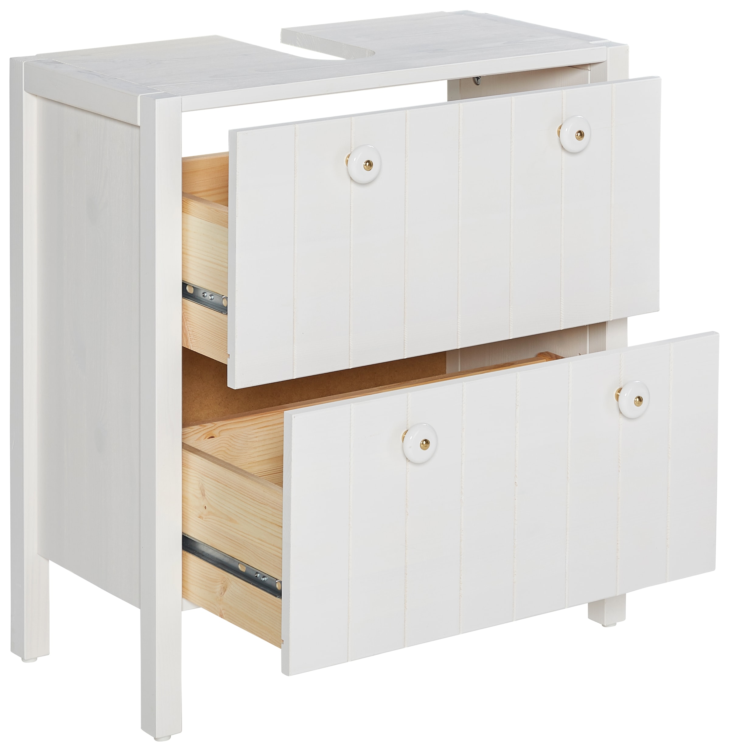 Home affaire Waschbeckenunterschrank »Tina«, Badmöbel, Schrank, Breite 60 cm, Massivholz