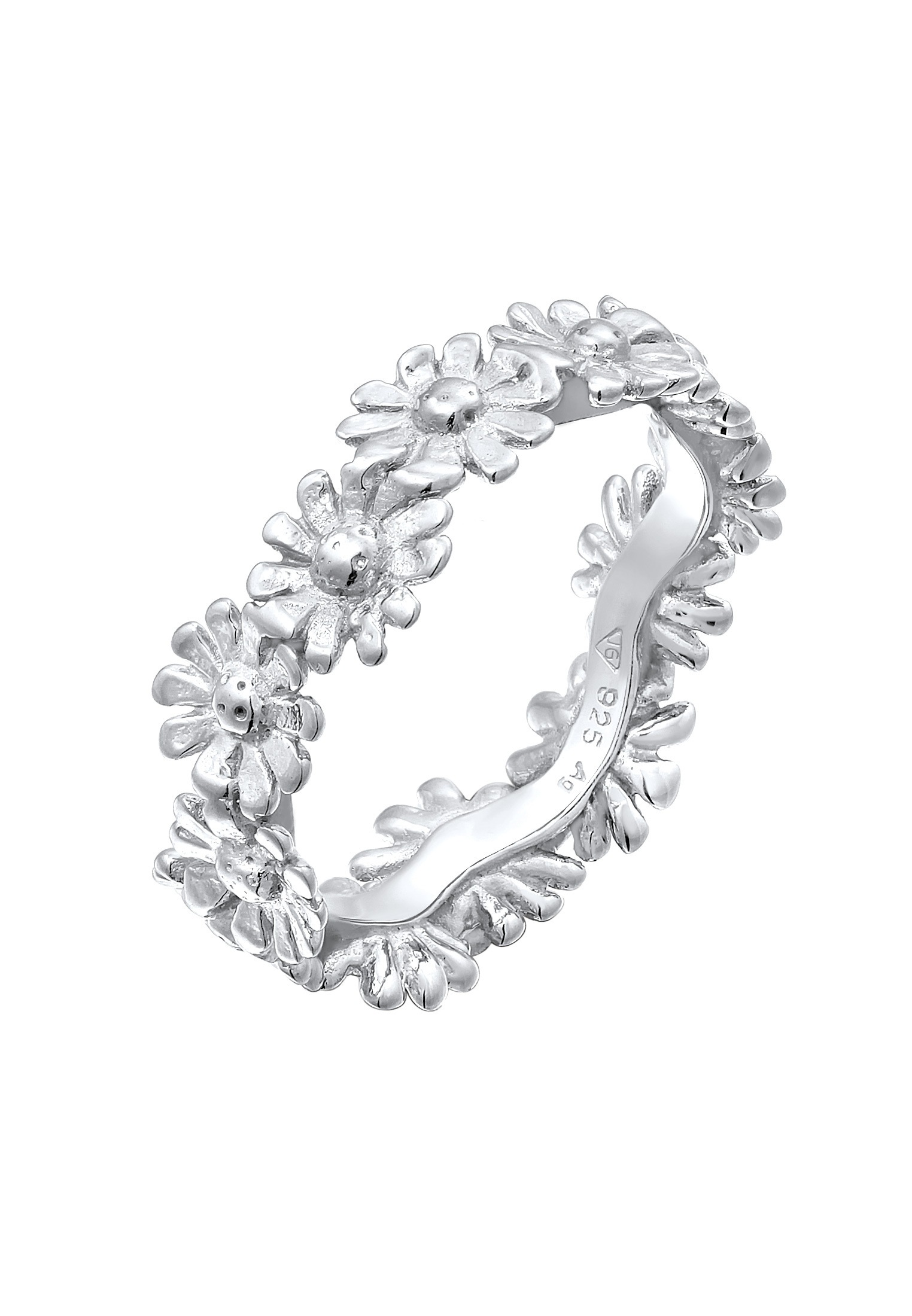 Elli Silberring »Ring Bandring Blüte Blume Flower Hippie 925 Silber«