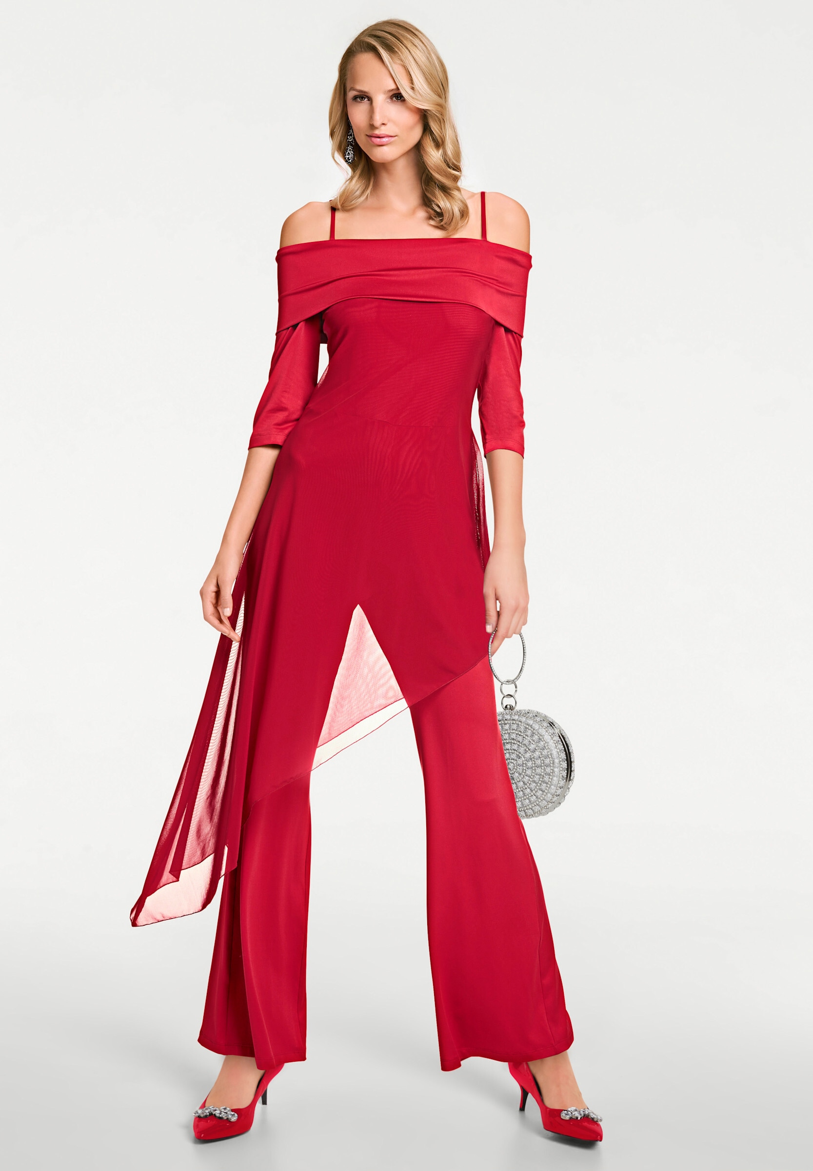 heine Jumpsuit »Overall Overall mit Carmen-Ausschnitt«
