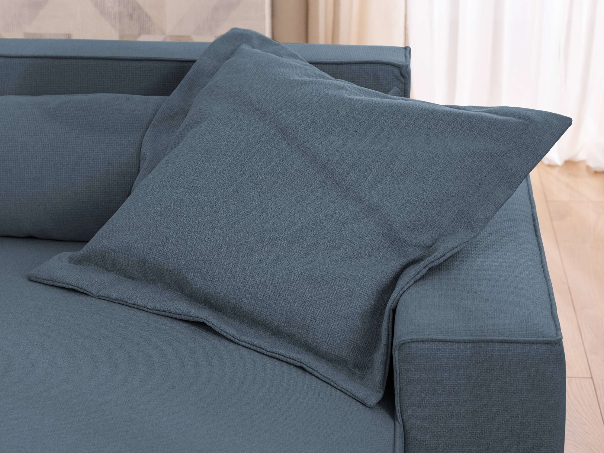 OTTO home Ecksofa »KINLEE Design-Sofa mit Recamiere rechts/links, Maße B/T/H 251/144/70cm« L-Form mit Wellenunterfederung, ohne Bettfunktion, modern und beguem