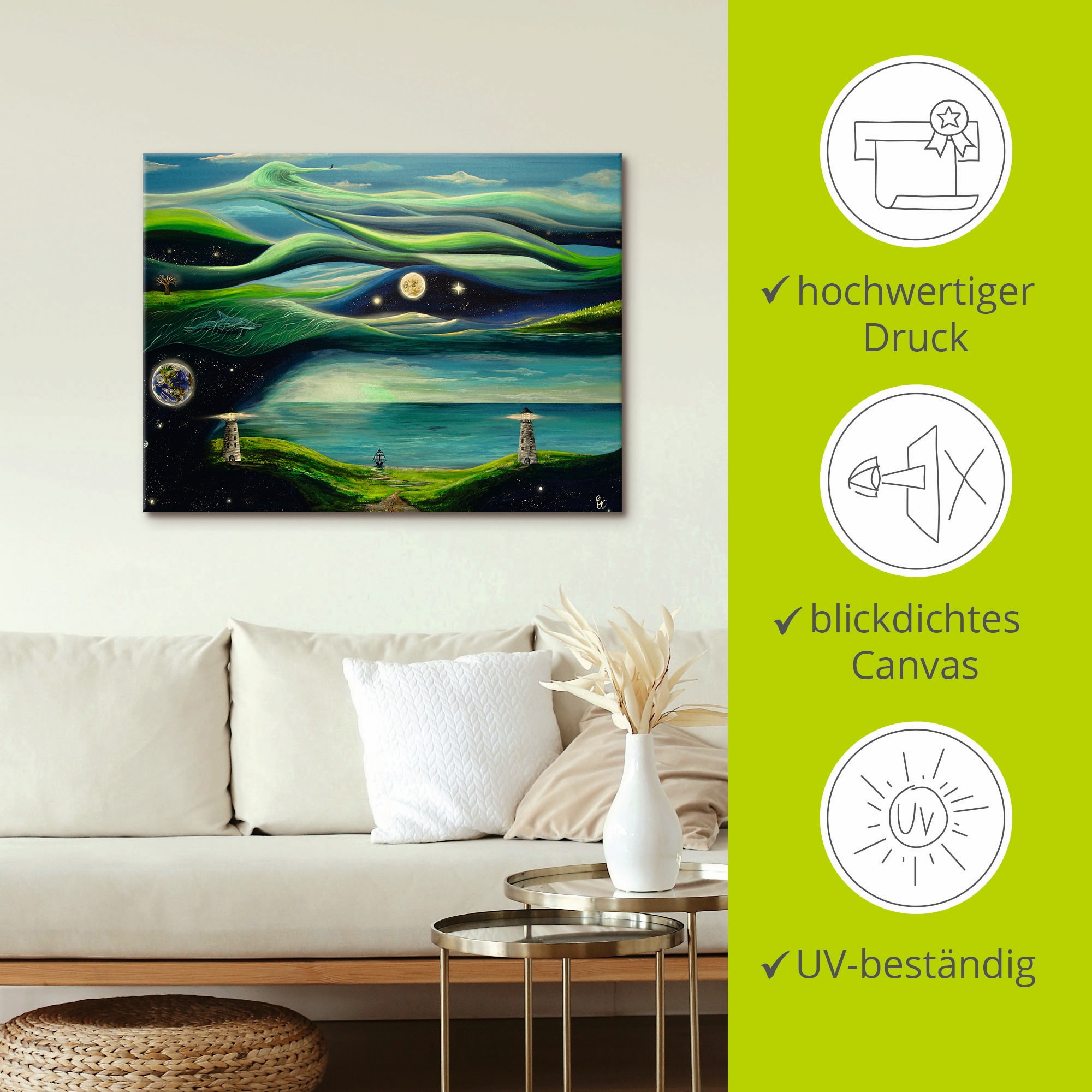 Artland Leinwandbild »Verschiedene Leben« Landschaften 1 Stk. tlg. auf Keilrahmen gespannt