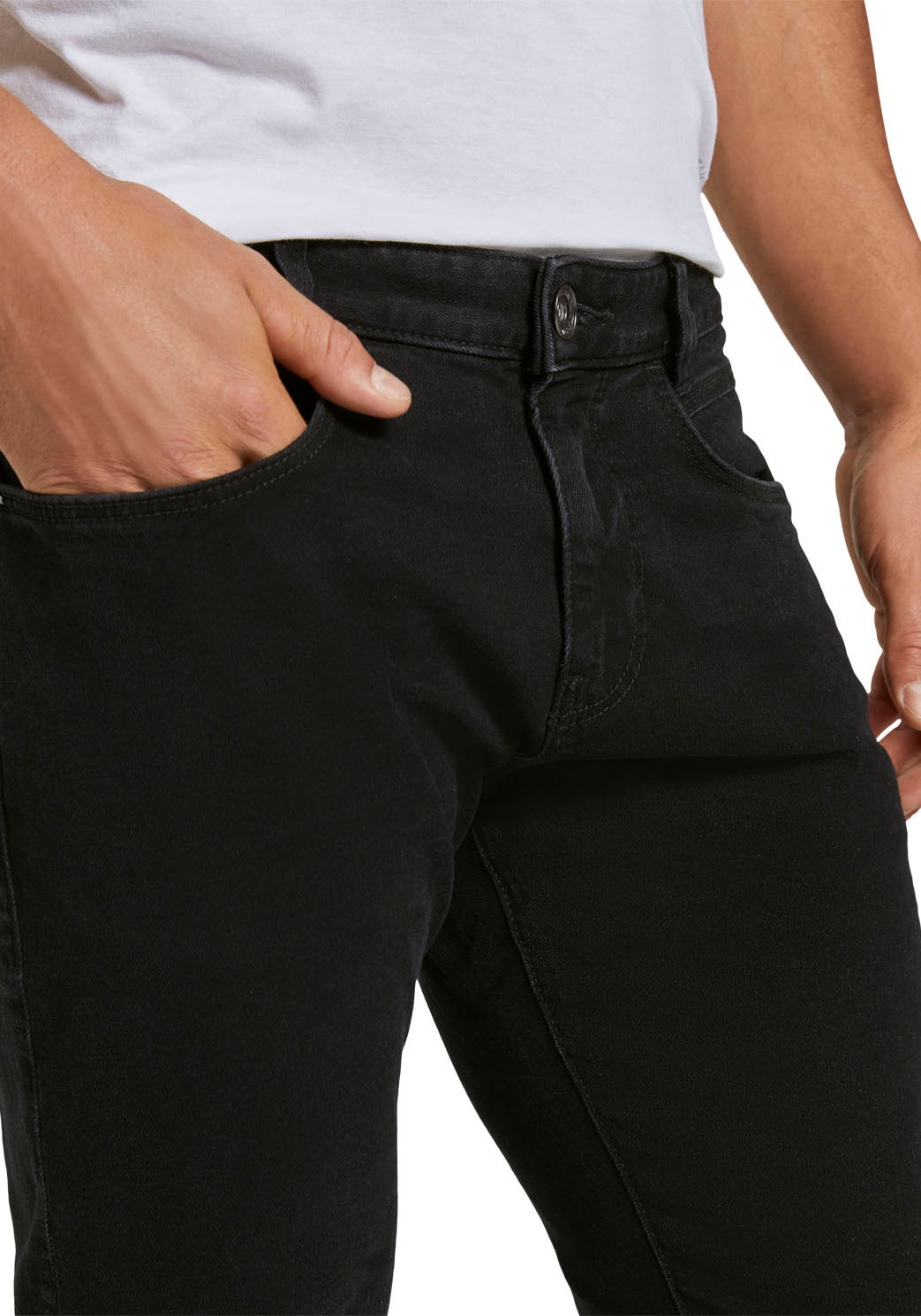 TOM TAILOR Slim-fit-Jeans »TROY«, unifarben