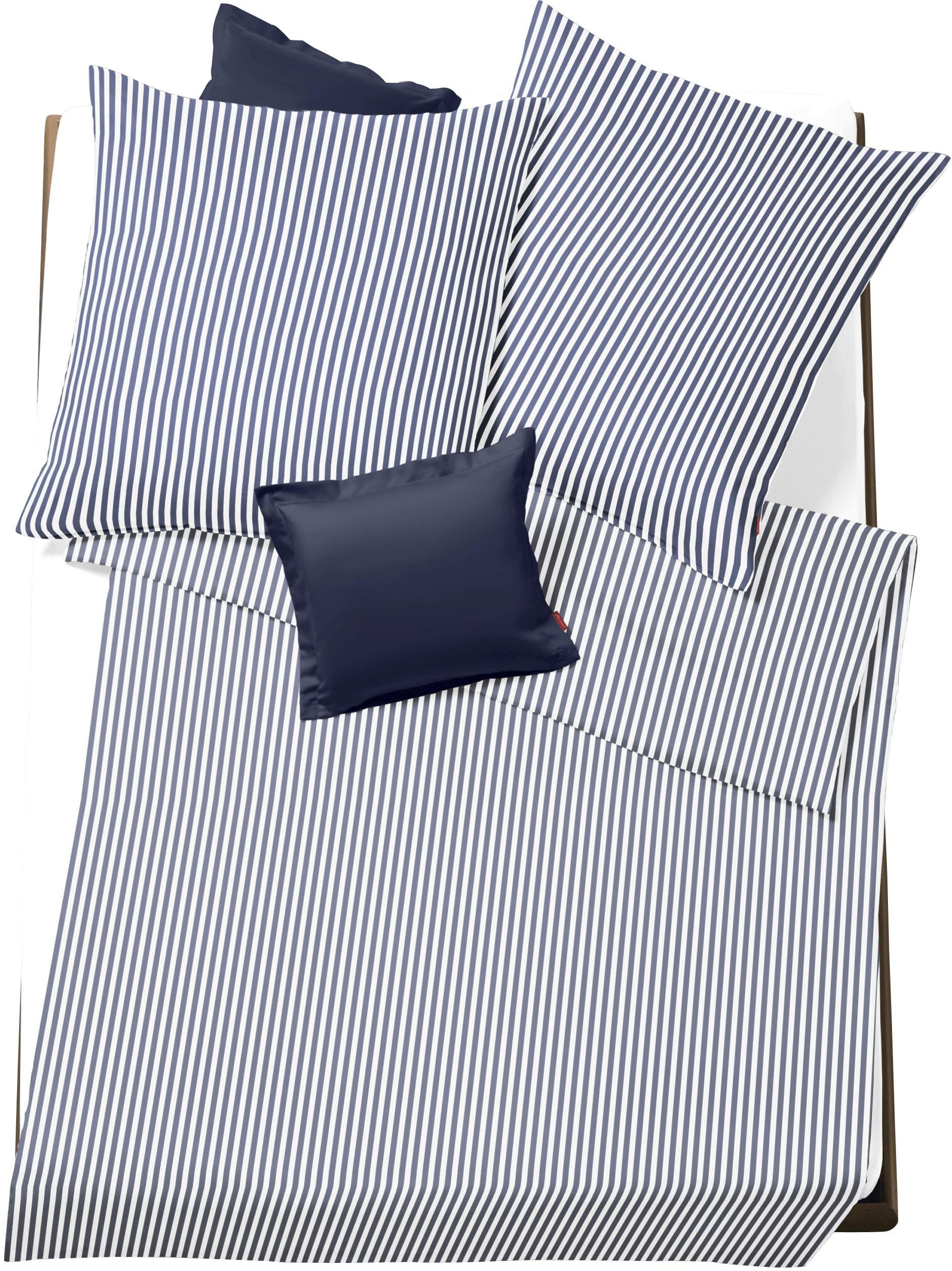 fleuresse Bettwäsche »Rio« 2 Stk. Feine buntgewebte Seersucker-Bettwäsche mit Reißverschluss