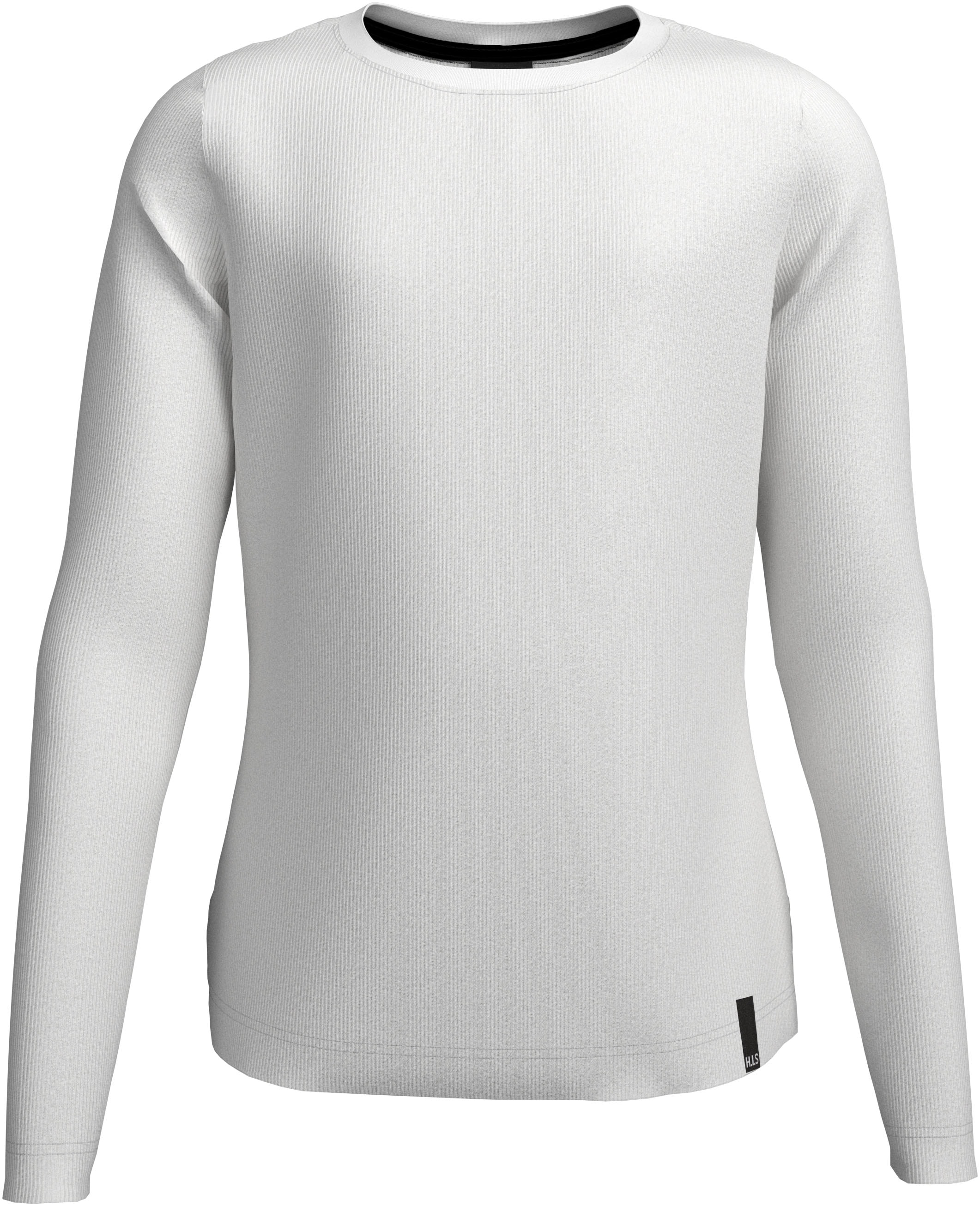 H.I.S Langarmshirt »2er Packung Shirts aus Rippware« Packung, 2, 2 Stk. Für TEENS. 2er Pack Basic Langarmshirts