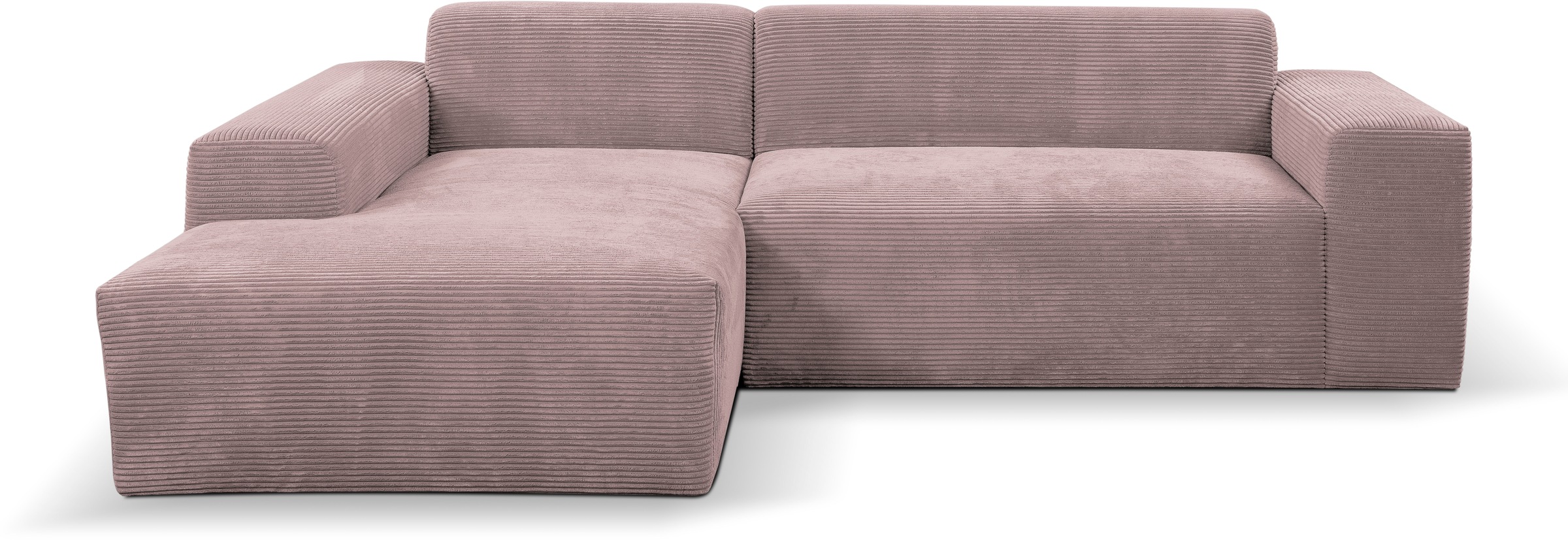 WERK2 Ecksofa »Zeus-L modern und zeitlos, Breite 253cm, bequemes Sofa«, Curvy Trend Ecksofa mit urbaner Optik