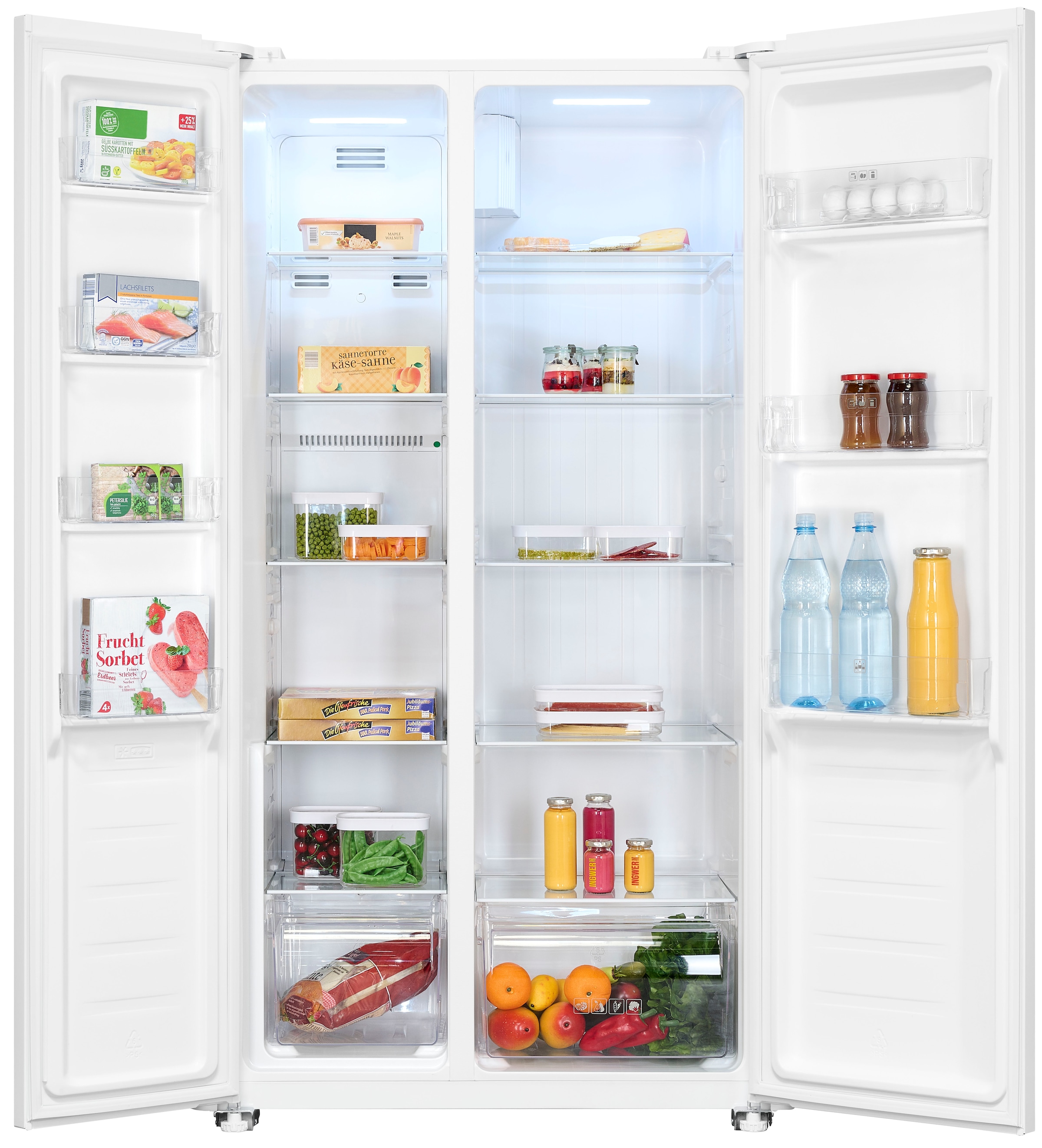 exquisit Side-by-Side »SBS46-040D weiss« 177 cm hoch 91 cm breit
