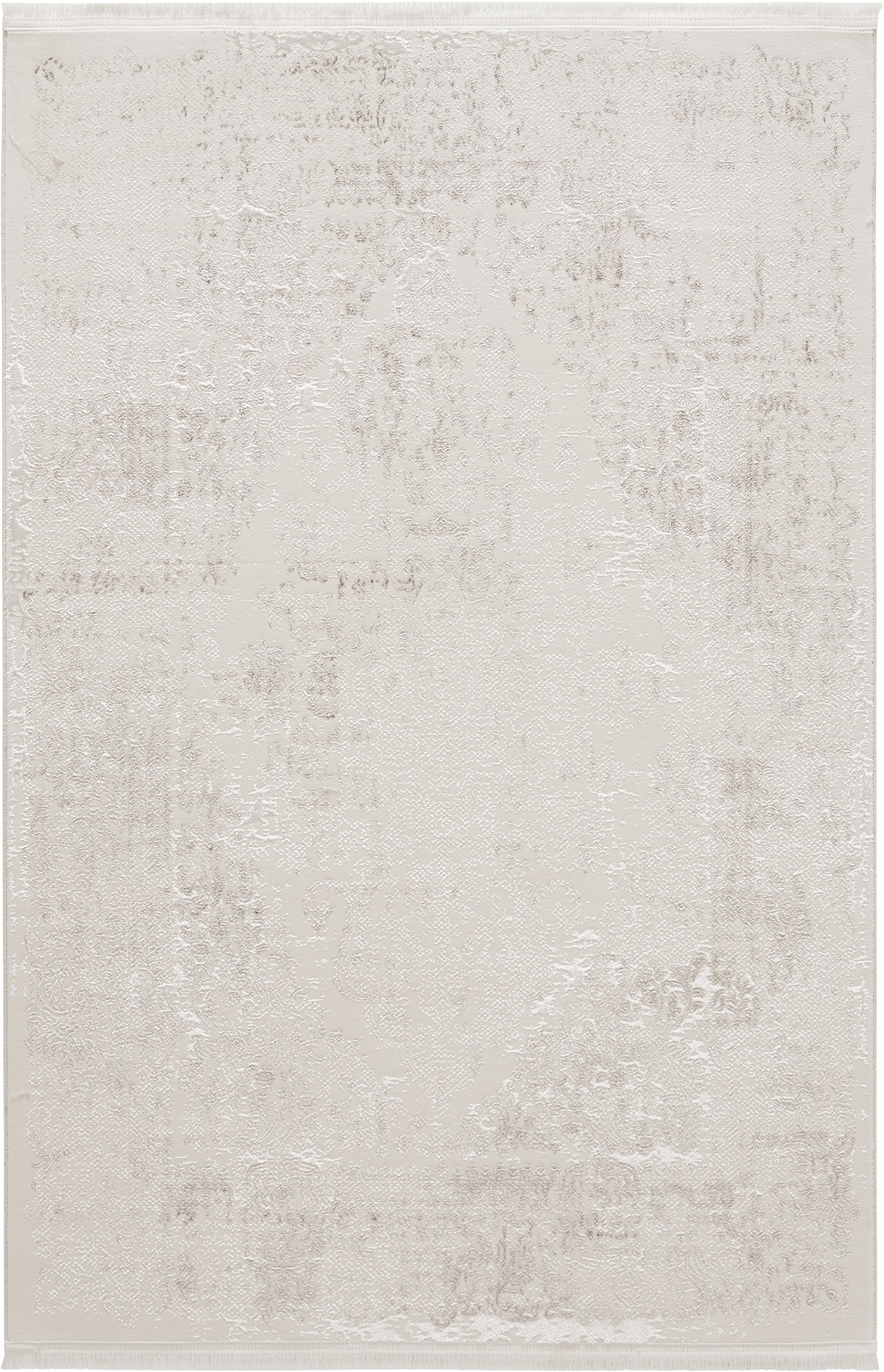 Sehrazat Teppich »Diamond 7810 , auch als Läufer« rechteckig 8 mm Höhe Kurzflor, Vintage, Viskose, leichter Glanz, mit Fransen, Wohnzimmer