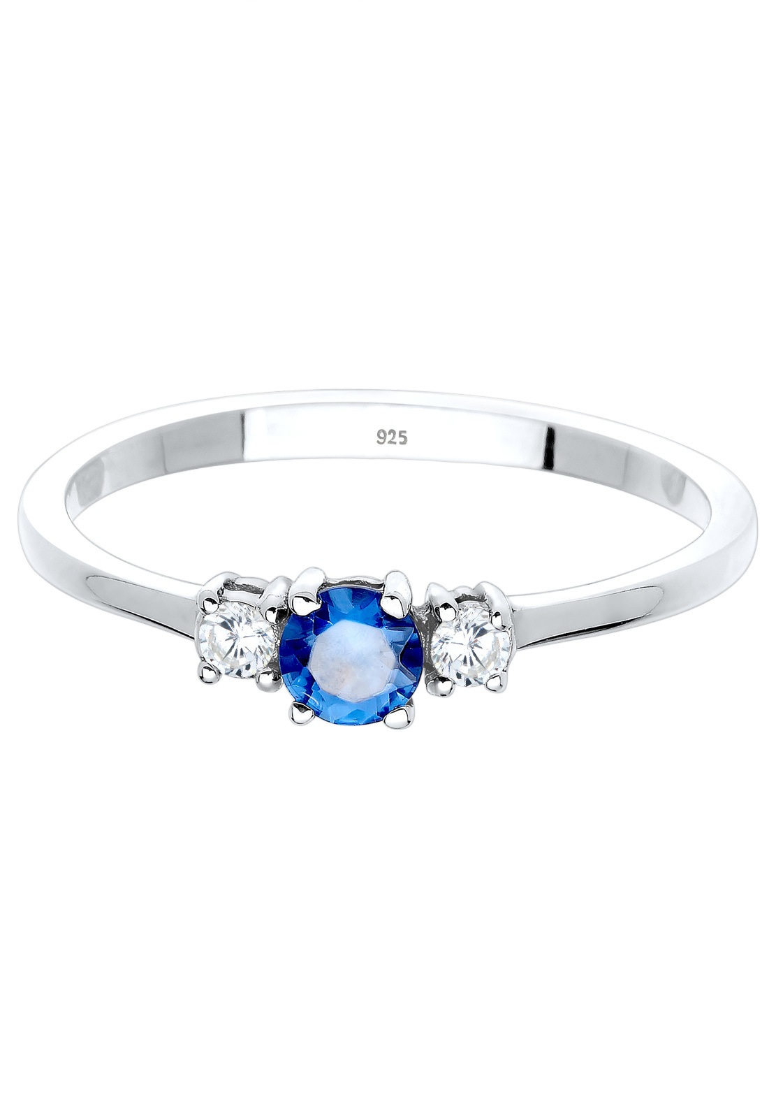 Elli Silberring »Ring Verlobungsring Zirkonia Saphirblau 925 Silber«