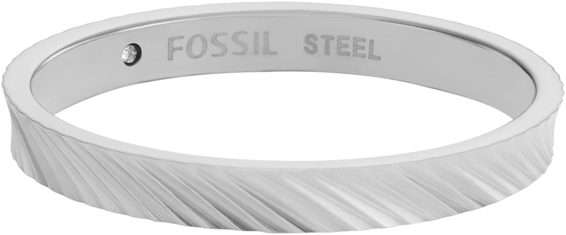 Fossil Fingerring »Schmuck Edelstahl Ring Harlow Linear Texture, JF04756710, JF04757040«