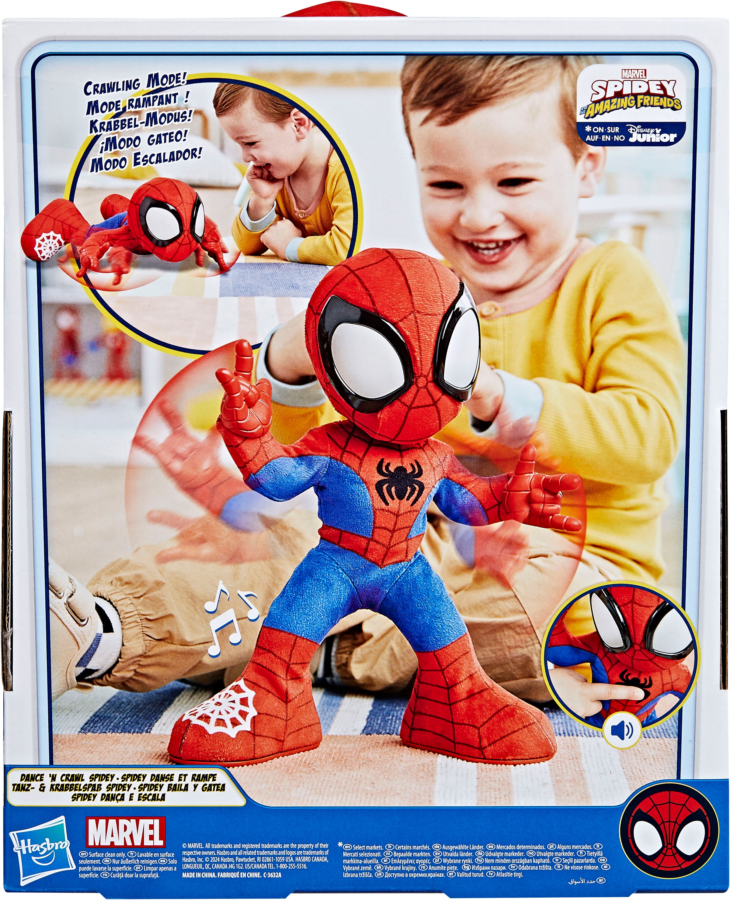Hasbro Plüschfigur »Marvel Spidey und seine Super-Freunde Tanz- & Krabbelspaß Spidey«, mit Funktion
