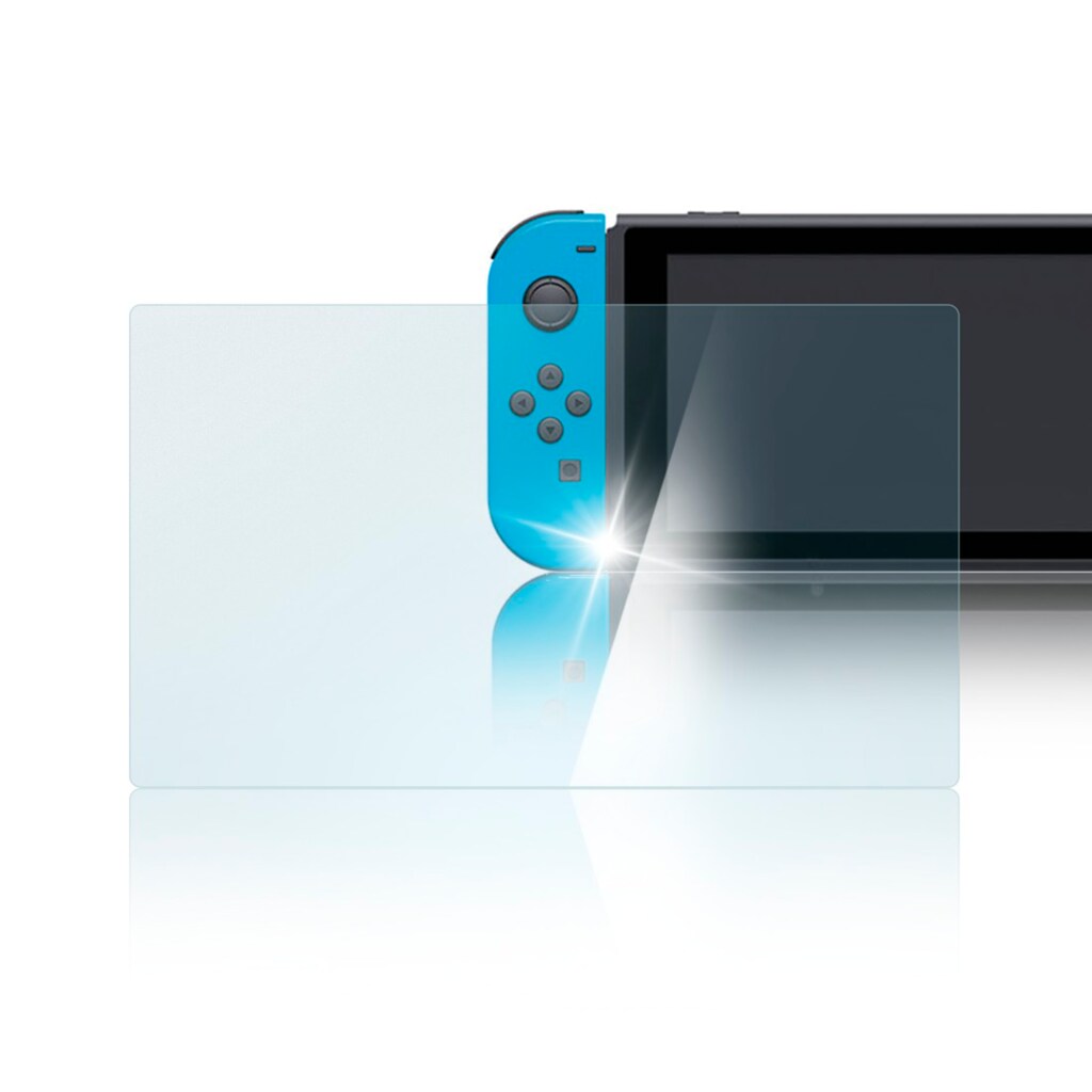 Hama Displayschutzglas »Schutzglas Set für Nintendo Switch OLED, 2 Stück, ohne Kleber«, für Nintendo Switch OLED, (2 St.), passgenau, dünn, langlebig, robust