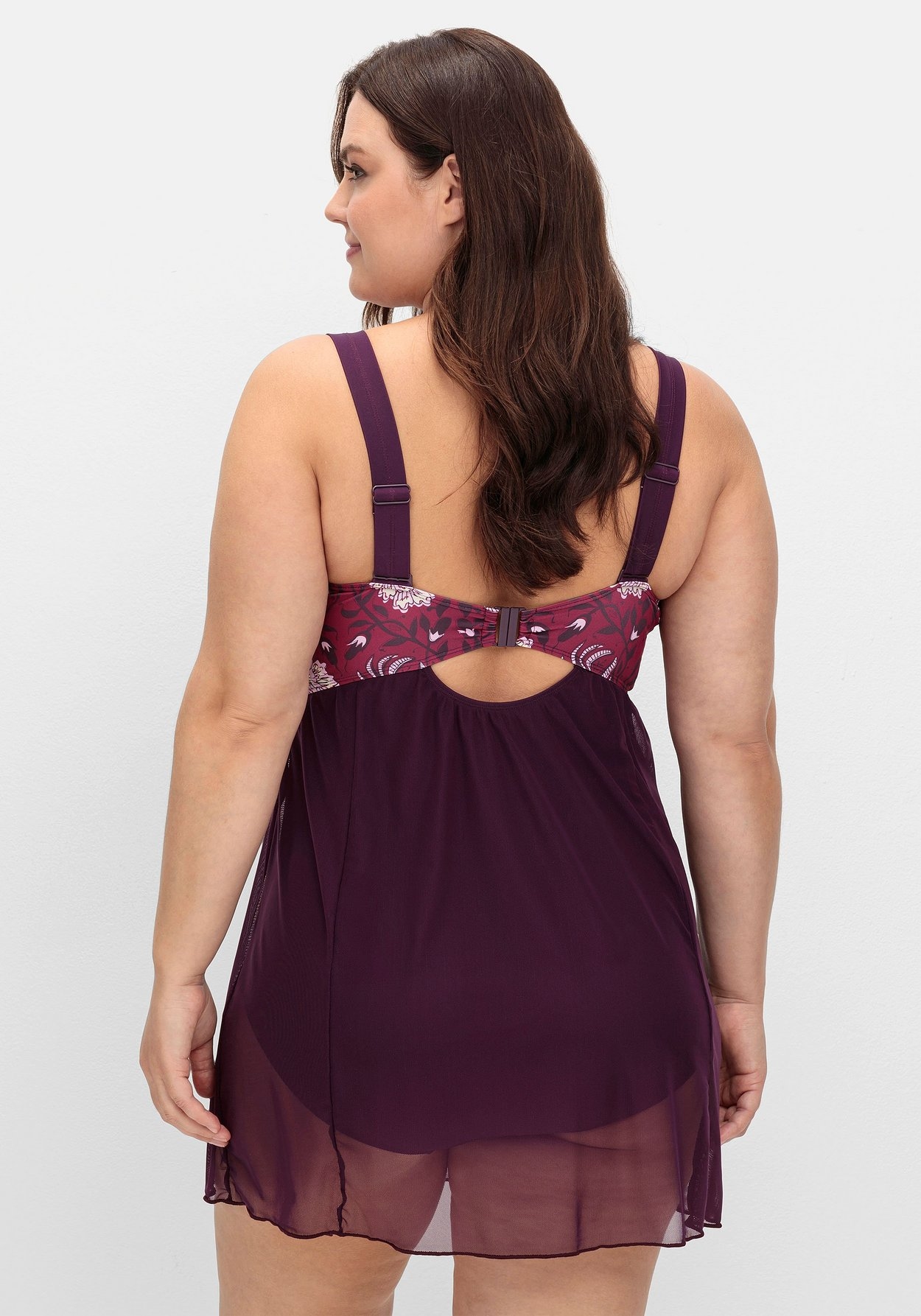 Sheego Badekleid »Badekleid mit Mesh-Rock und Shaping-Effekt«
